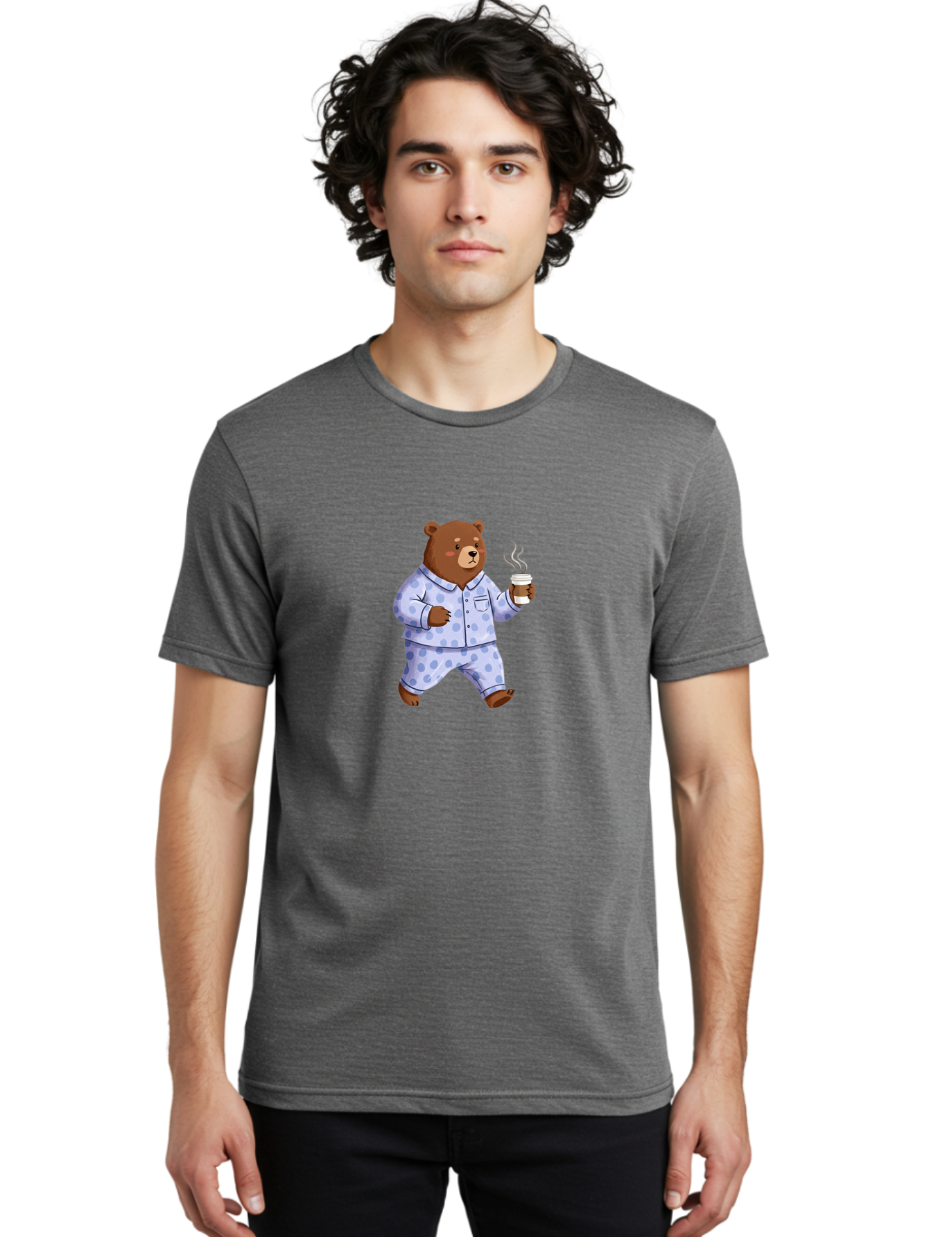 Bear-In-Pajamas-2 Men'S Graphic Tee, 100% Cotton, Comfortable Casual Summer Wear, Machine Washable, Vintage Camera, Old Camera, Antique Camera, Black Camera, Classic Photography, Photography Equipment, Nostalgic Device, Film Camera, Camera Art Bah570