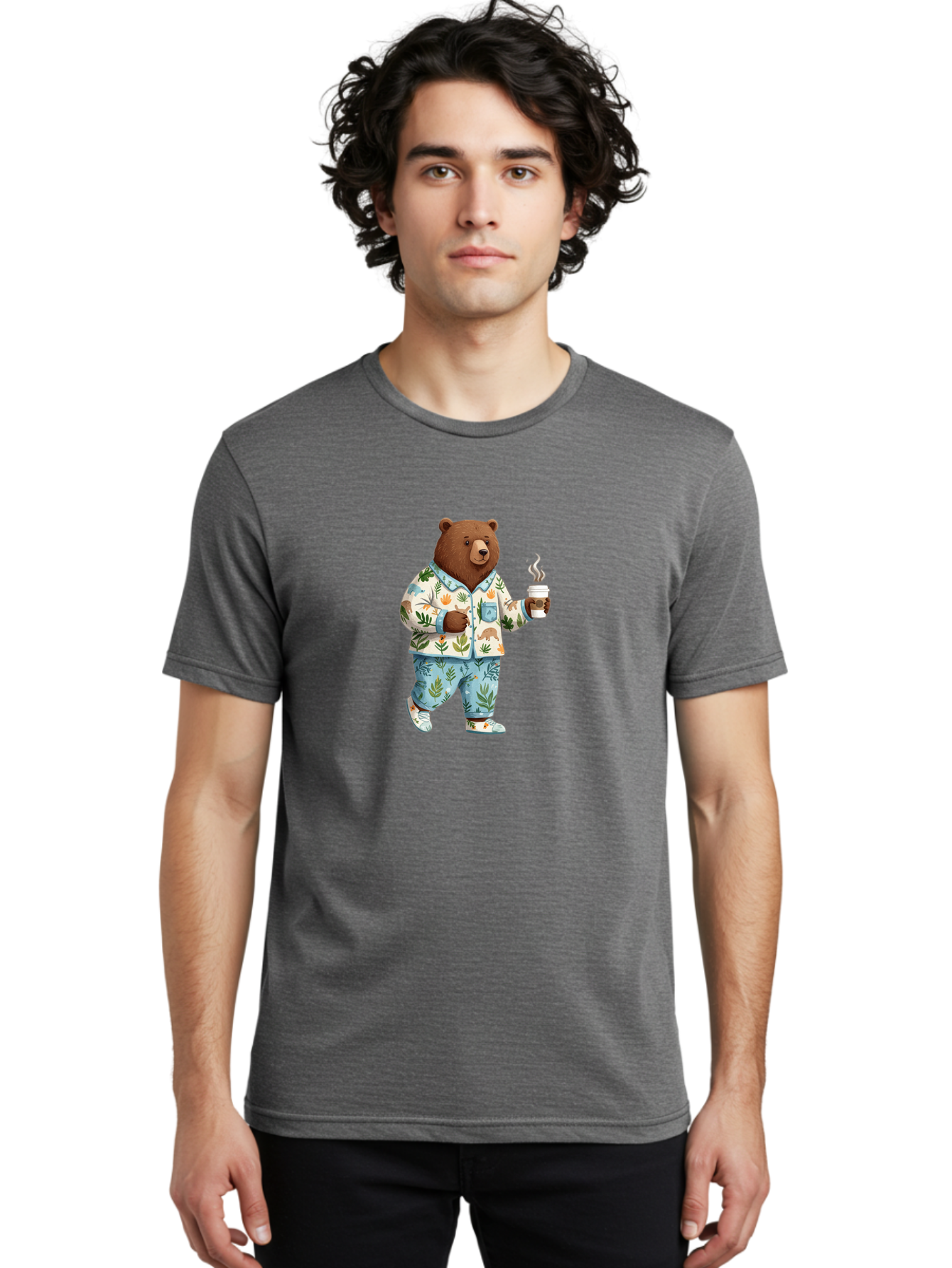 Bear-In-Pajamas-3 Men'S Graphic Tee, 100% Cotton, Comfortable Casual Summer Wear, Machine Washable, Vintage Camera, Old Camera, Antique Camera, Black Camera, Classic Photography, Photography Equipment, Nostalgic Device, Film Camera, Camera Art Bah571