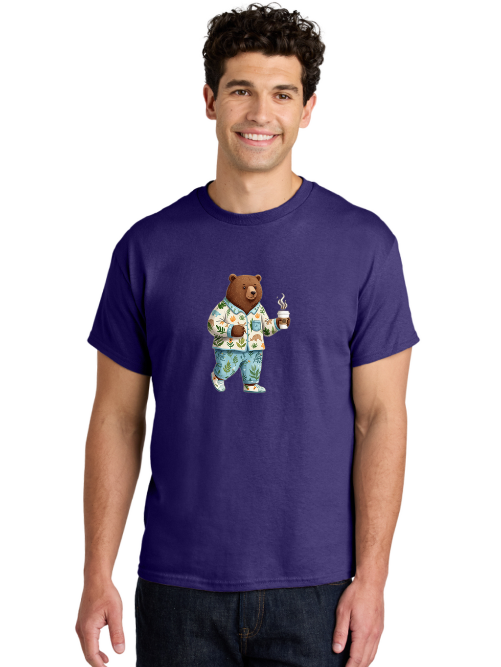 Bear-In-Pajamas-3 Men'S Graphic Tee, 100% Cotton, Comfortable Casual Summer Wear, Machine Washable, Vintage Camera, Old Camera, Antique Camera, Black Camera, Classic Photography, Photography Equipment, Nostalgic Device, Film Camera, Camera Art Bah571