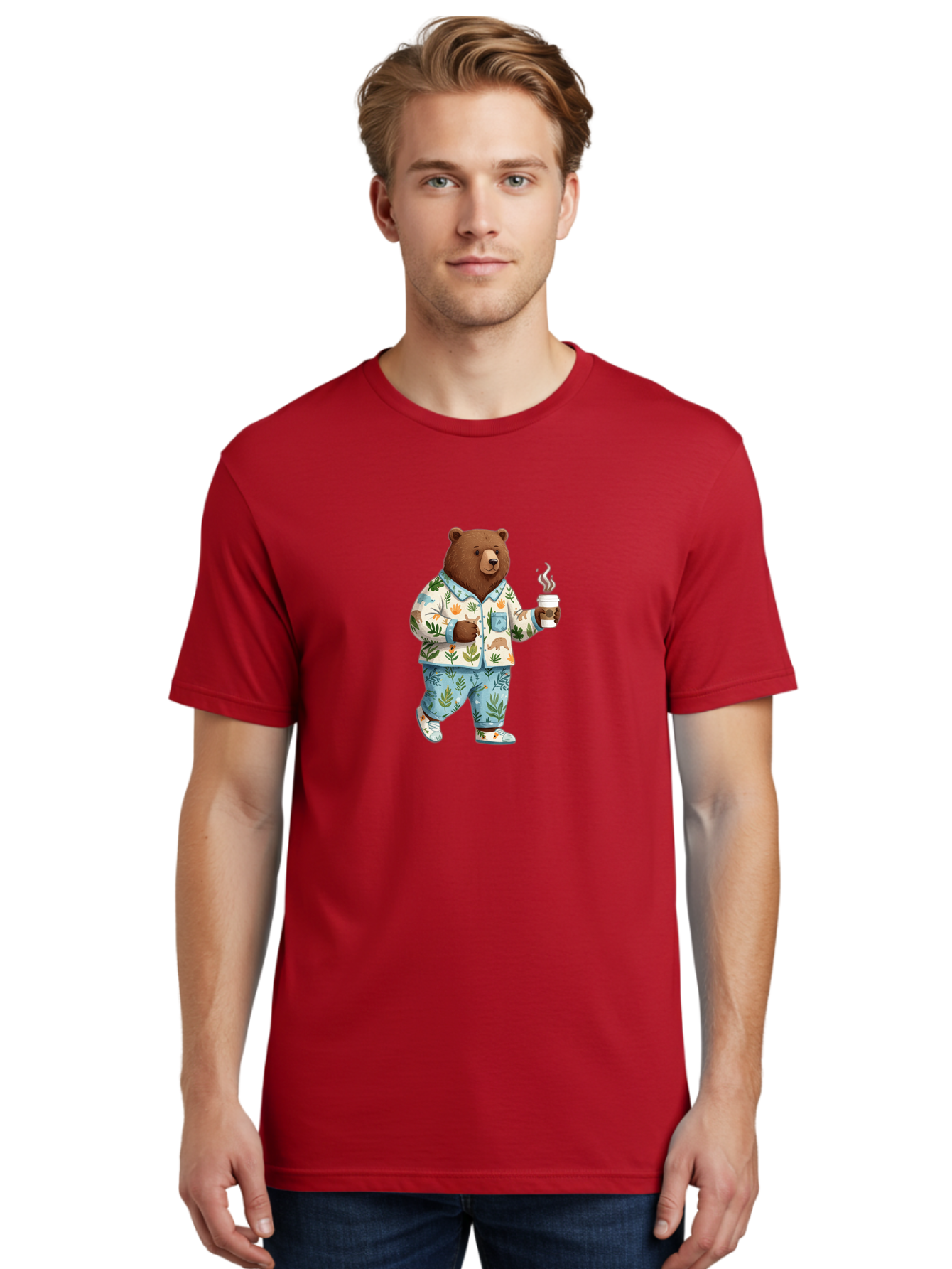 Bear-In-Pajamas-3 Men'S Graphic Tee, 100% Cotton, Comfortable Casual Summer Wear, Machine Washable, Vintage Camera, Old Camera, Antique Camera, Black Camera, Classic Photography, Photography Equipment, Nostalgic Device, Film Camera, Camera Art Bah571