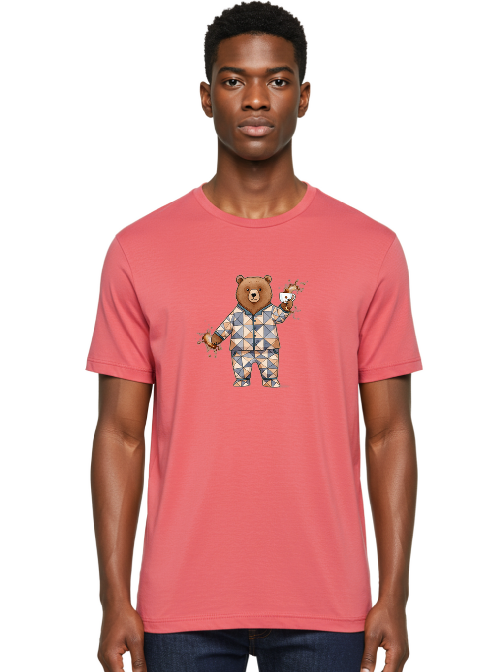 Bear-In-Pajamas-4 Men'S Graphic Tee, 100% Cotton, Comfortable Casual Summer Wear, Machine Washable, Vintage Camera, Old Camera, Antique Camera, Black Camera, Classic Photography, Photography Equipment, Nostalgic Device, Film Camera, Camera Art Bah572