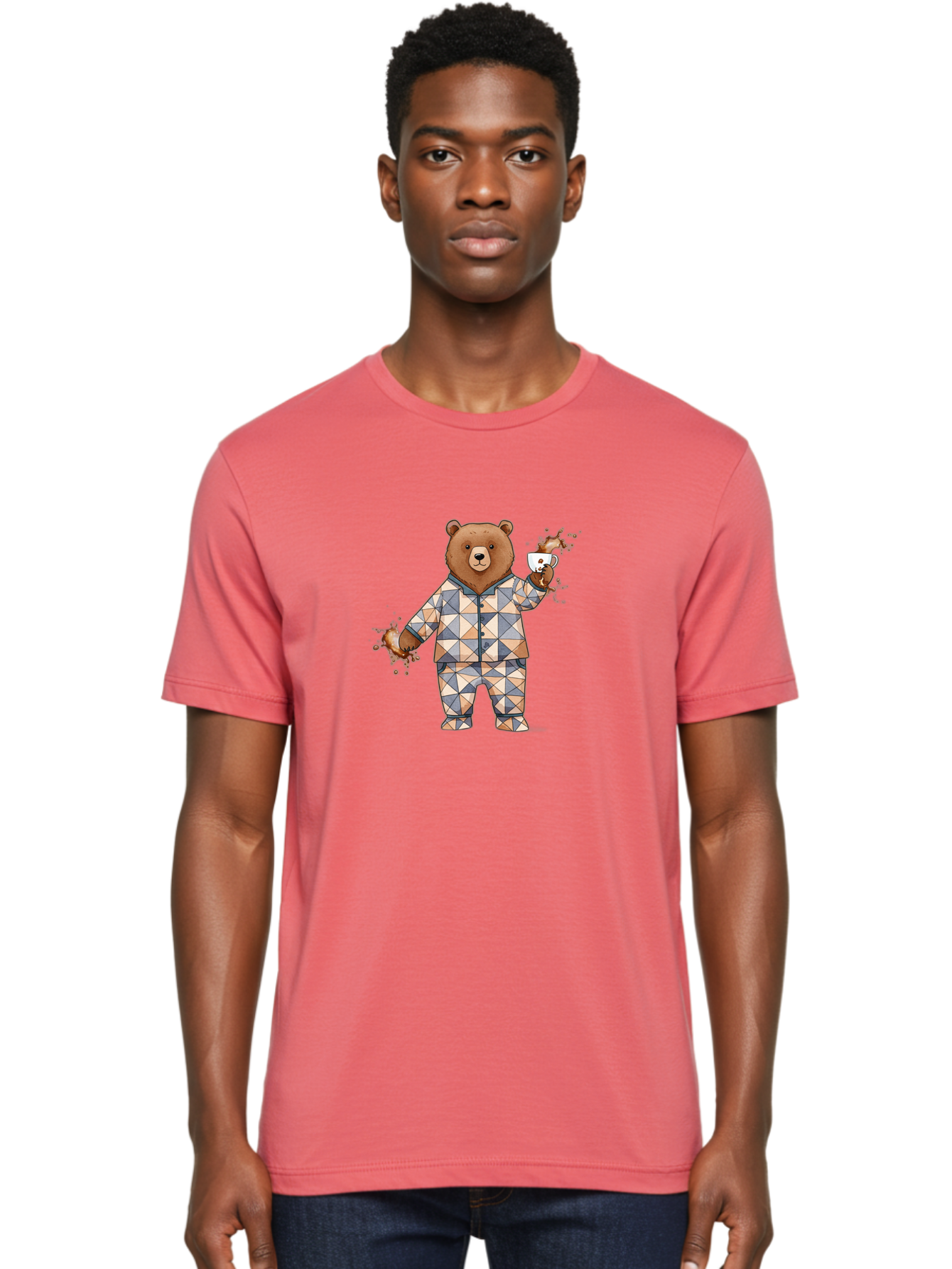 Bear-In-Pajamas-4 Men'S Graphic Tee, 100% Cotton, Comfortable Casual Summer Wear, Machine Washable, Vintage Camera, Old Camera, Antique Camera, Black Camera, Classic Photography, Photography Equipment, Nostalgic Device, Film Camera, Camera Art Bah572