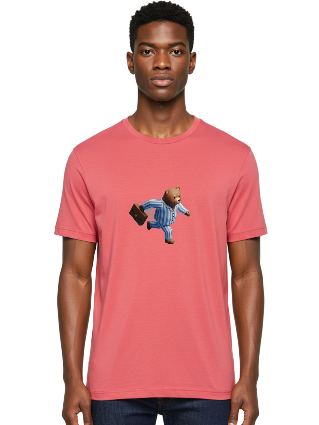 Bear-In-Pajamas-7 Men'S Graphic Tee, 100% Cotton, Comfortable Casual Summer Wear, Machine Washable, Vintage Camera, Old Camera, Antique Camera, Black Camera, Classic Photography, Photography Equipment, Nostalgic Device, Film Camera, Camera Art Bah575