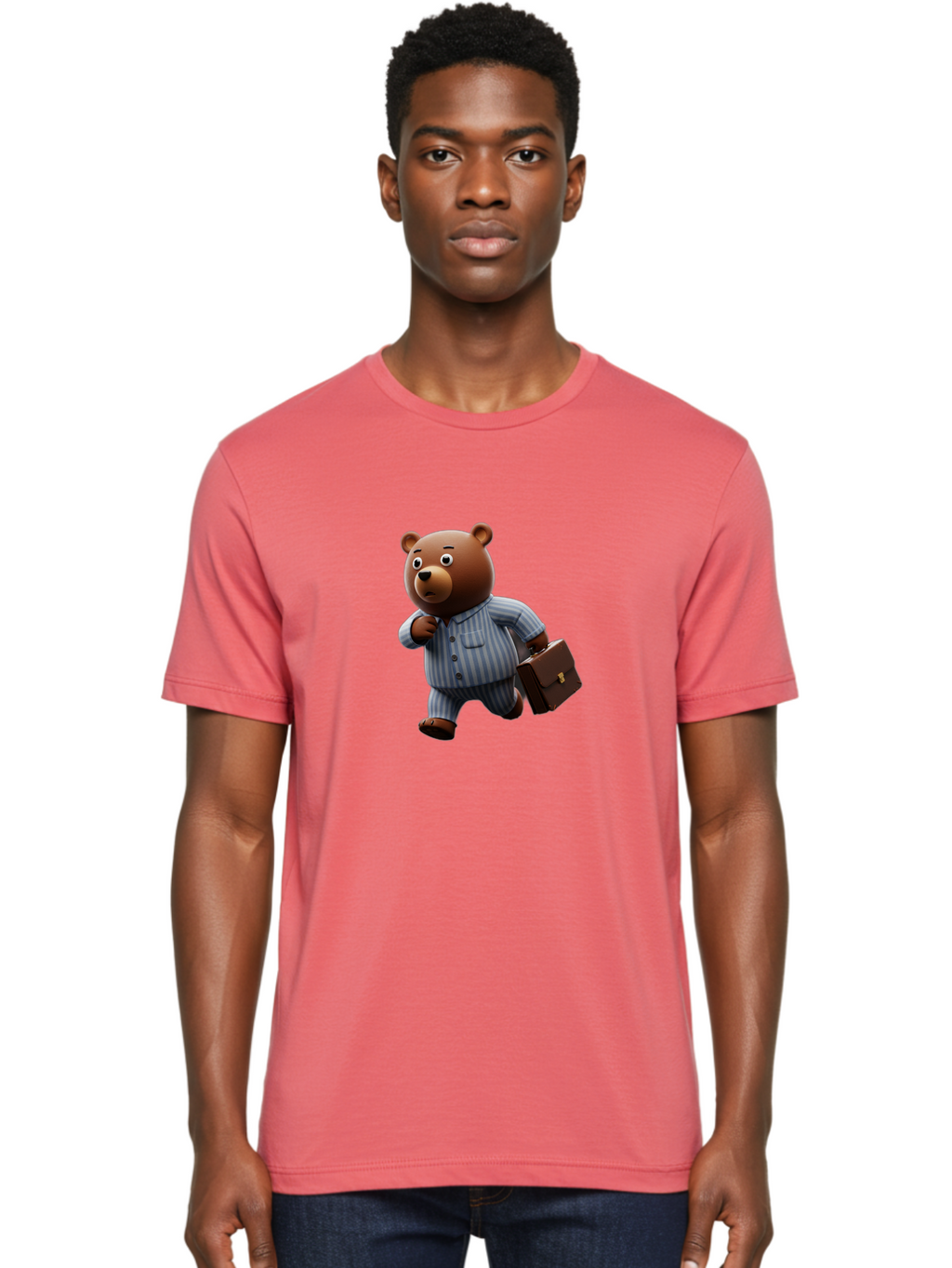 Bear-In-Pajamas-9 Men'S Graphic Tee, 100% Cotton, Comfortable Casual Summer Wear, Machine Washable, Vintage Camera, Old Camera, Antique Camera, Black Camera, Classic Photography, Photography Equipment, Nostalgic Device, Film Camera, Camera Art Bah577