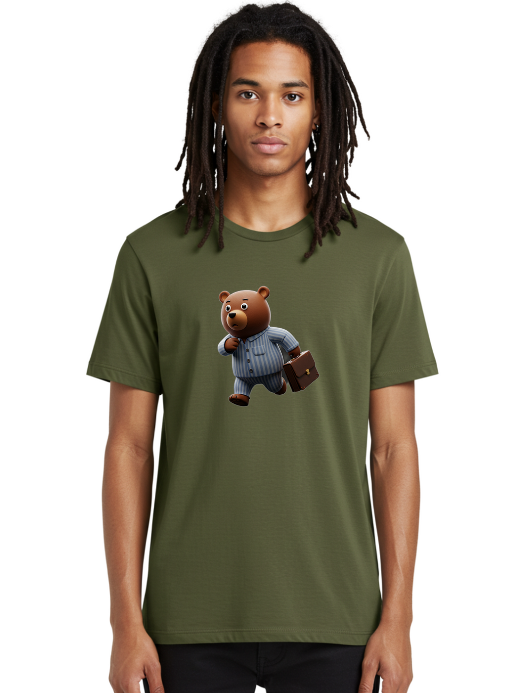Bear-In-Pajamas-9 Men'S Graphic Tee, 100% Cotton, Comfortable Casual Summer Wear, Machine Washable, Vintage Camera, Old Camera, Antique Camera, Black Camera, Classic Photography, Photography Equipment, Nostalgic Device, Film Camera, Camera Art Bah577