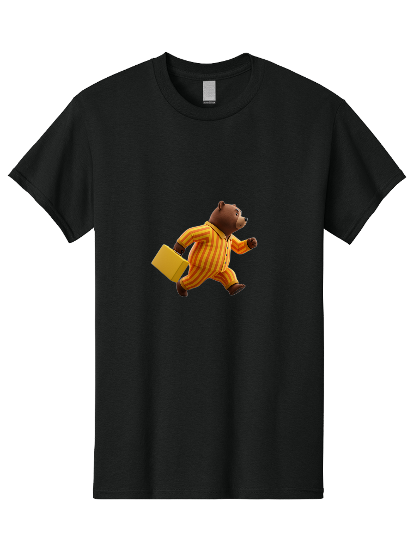 Bear-In-Pajamas-With-Briefcase Men'S Graphic Tee, 100% Cotton, Comfortable Casual Summer Wear, Machine Washable, Vintage Camera, Old Camera, Antique Camera, Black Camera, Classic Photography, Photography Equipment, Nostalgic Device, Bah578