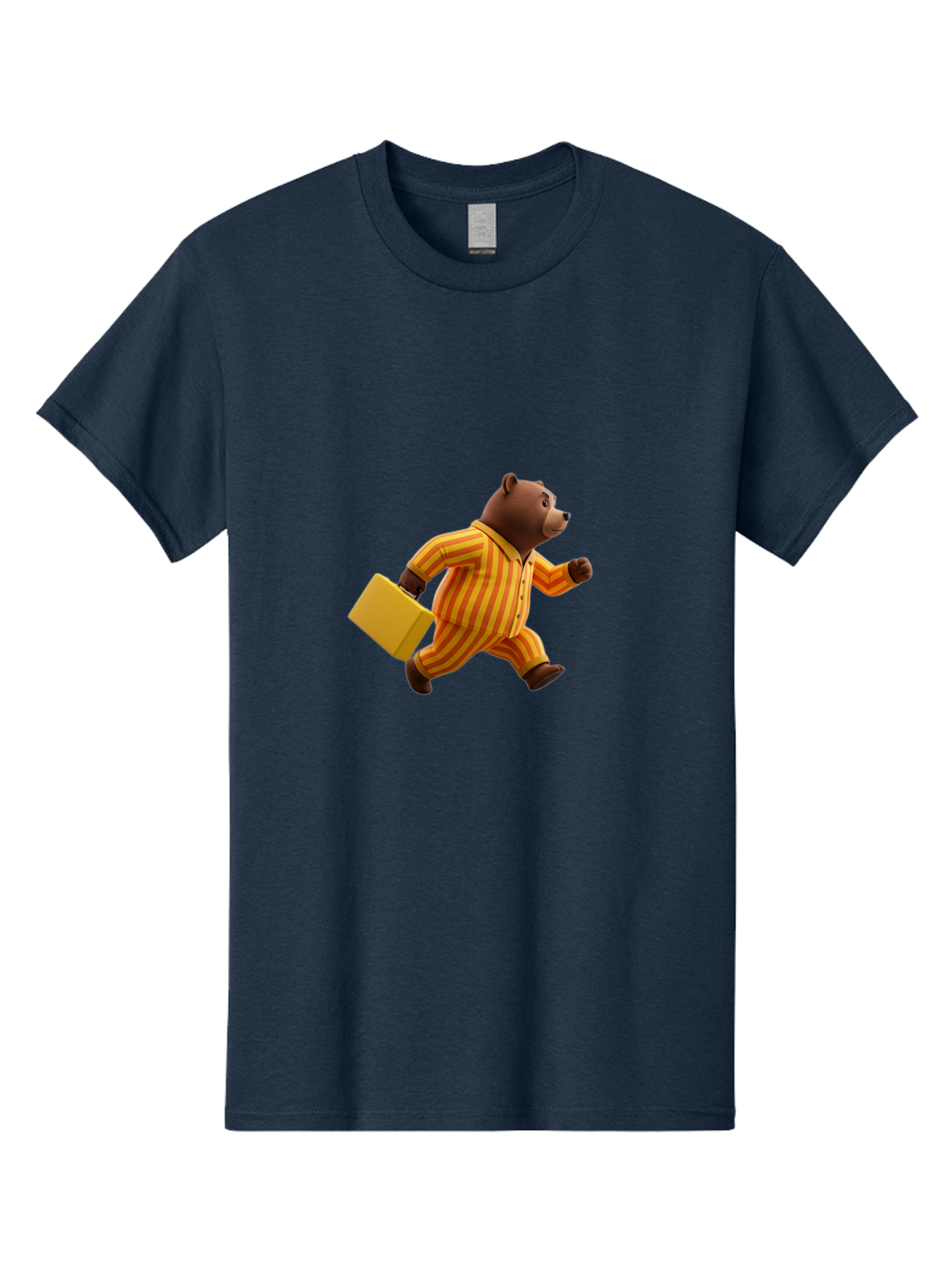 Bear-In-Pajamas-With-Briefcase Men'S Graphic Tee, 100% Cotton, Comfortable Casual Summer Wear, Machine Washable, Vintage Camera, Old Camera, Antique Camera, Black Camera, Classic Photography, Photography Equipment, Nostalgic Device, Bah578