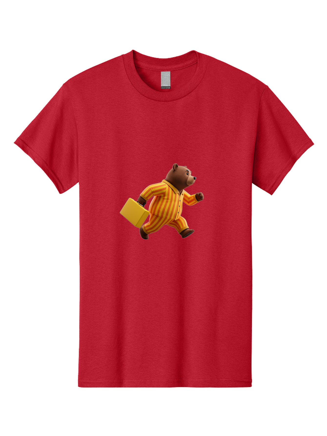 Bear-In-Pajamas-With-Briefcase Men'S Graphic Tee, 100% Cotton, Comfortable Casual Summer Wear, Machine Washable, Vintage Camera, Old Camera, Antique Camera, Black Camera, Classic Photography, Photography Equipment, Nostalgic Device, Bah578