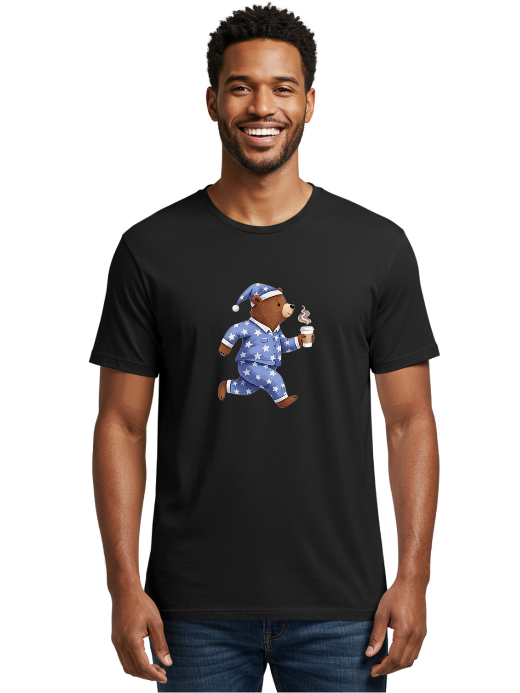 Bear-In-Pajamas Men'S Graphic Tee, 100% Cotton, Comfortable Casual Summer Wear, Machine Washable, Vintage Camera, Old Camera, Antique Camera, Black Camera, Classic Photography, Photography Equipment, Nostalgic Device, Film Camera, Camera Art Bah579