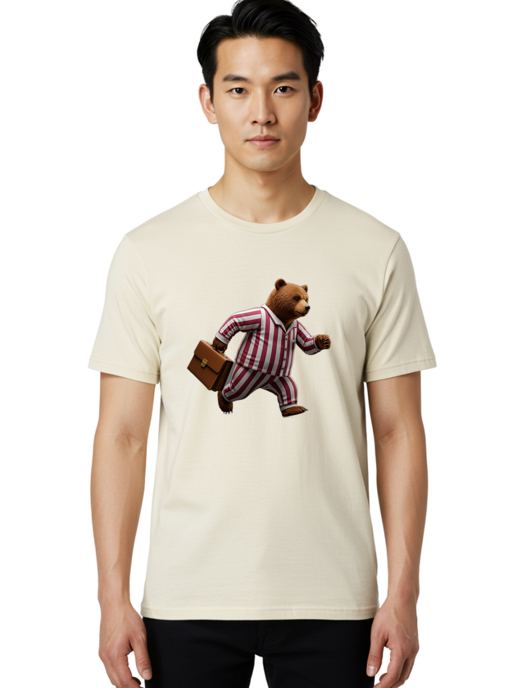 Bear-In-Striped-Pajamas-3 Men'S Graphic Tee, 100% Cotton, Comfortable Casual Summer Wear, Machine Washable, Vintage Camera, Old Camera, Antique Camera, Black Camera, Classic Photography, Photography Equipment, Nostalgic Device, Film Camera, Bah582