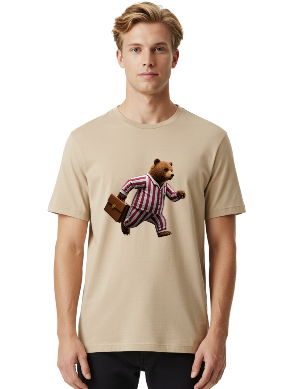 Bear-In-Striped-Pajamas-3 Men'S Graphic Tee, 100% Cotton, Comfortable Casual Summer Wear, Machine Washable, Vintage Camera, Old Camera, Antique Camera, Black Camera, Classic Photography, Photography Equipment, Nostalgic Device, Film Camera, Bah582