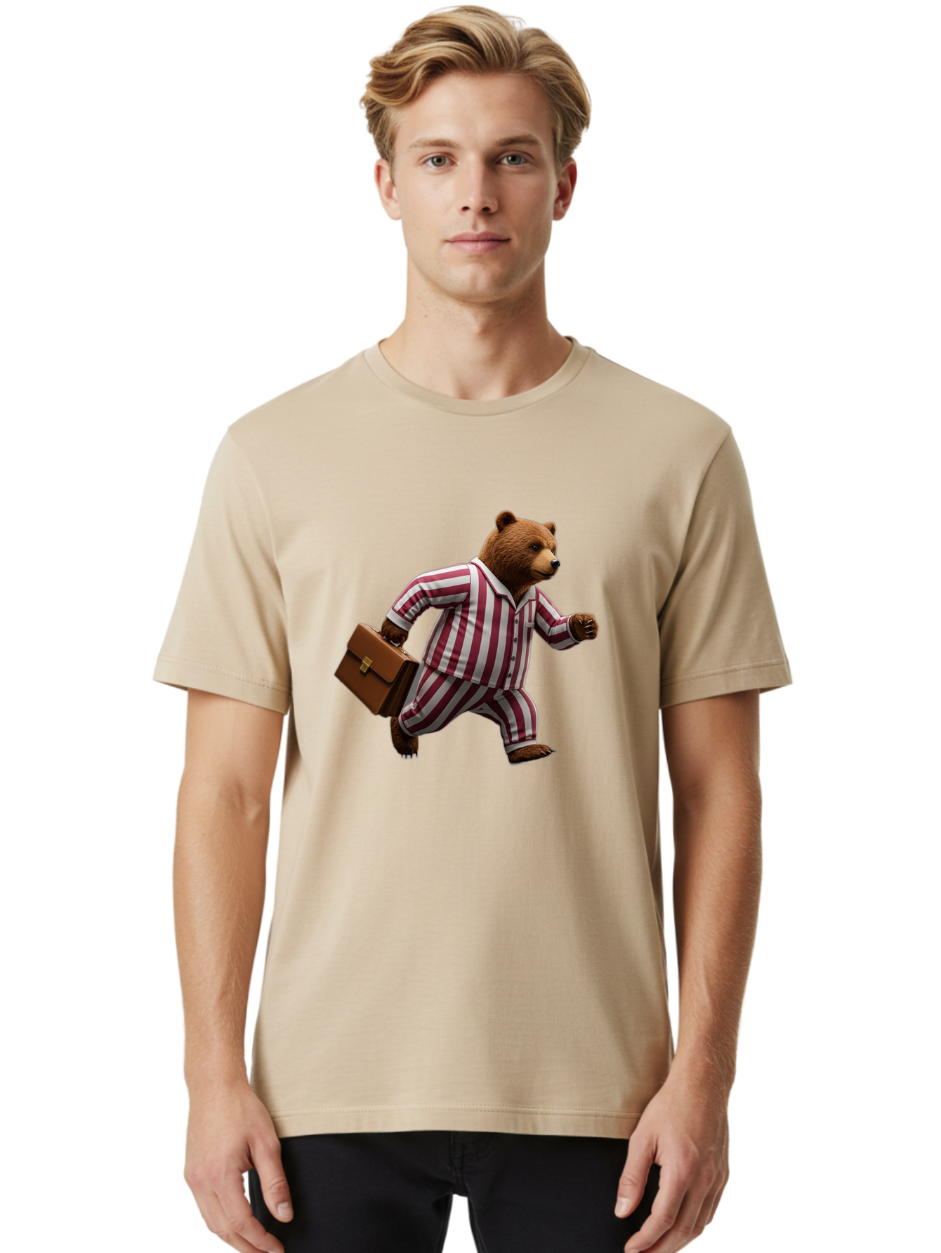 Bear-In-Striped-Pajamas-3 Men'S Graphic Tee, 100% Cotton, Comfortable Casual Summer Wear, Machine Washable, Vintage Camera, Old Camera, Antique Camera, Black Camera, Classic Photography, Photography Equipment, Nostalgic Device, Film Camera, Bah582