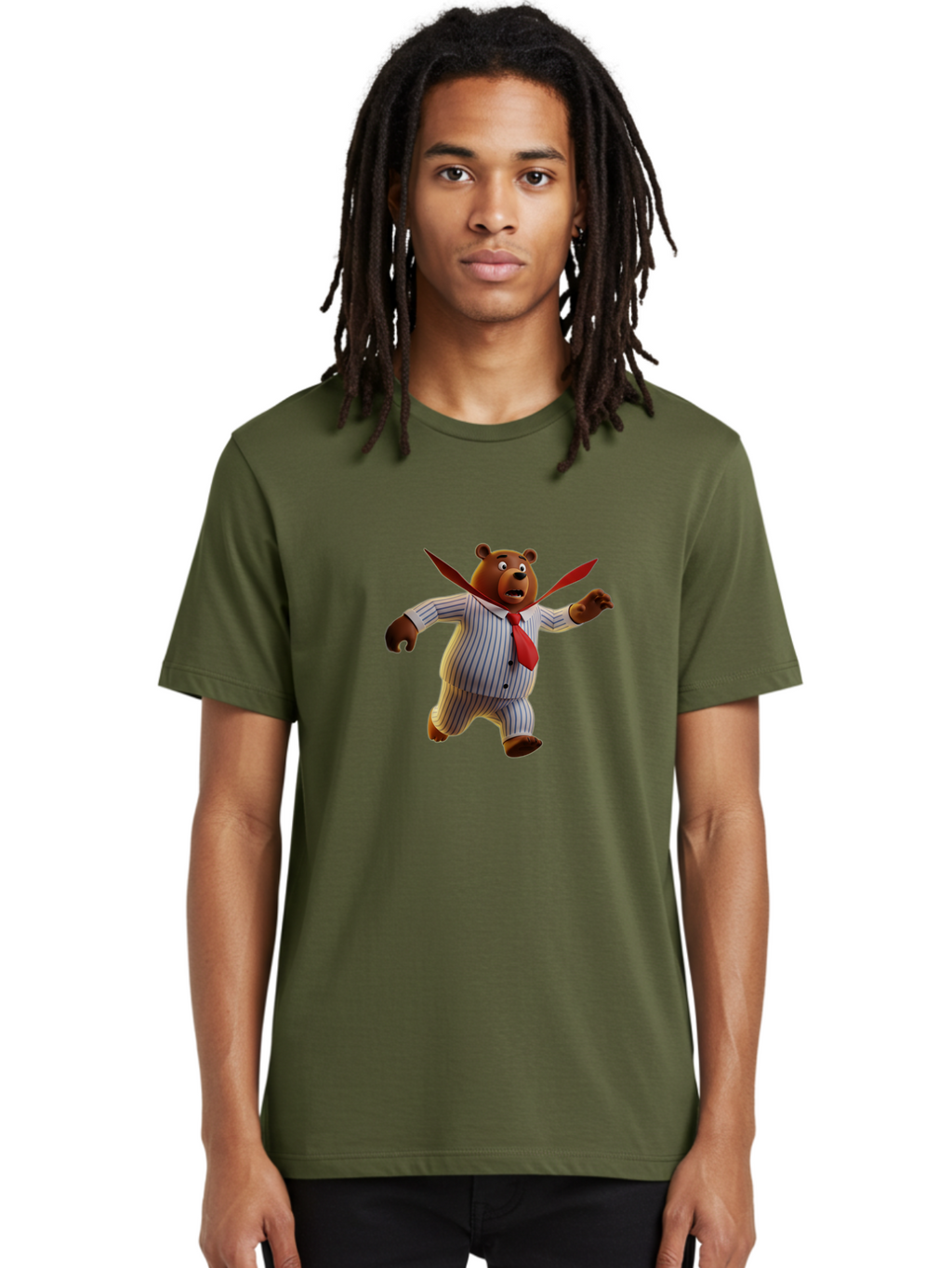Bear-In-Suit Men'S Graphic Tee, 100% Cotton, Comfortable Casual Summer Wear, Machine Washable, Vintage Camera, Old Camera, Antique Camera, Black Camera, Classic Photography, Photography Equipment, Nostalgic Device, Film Camera, Camera Art Bah585