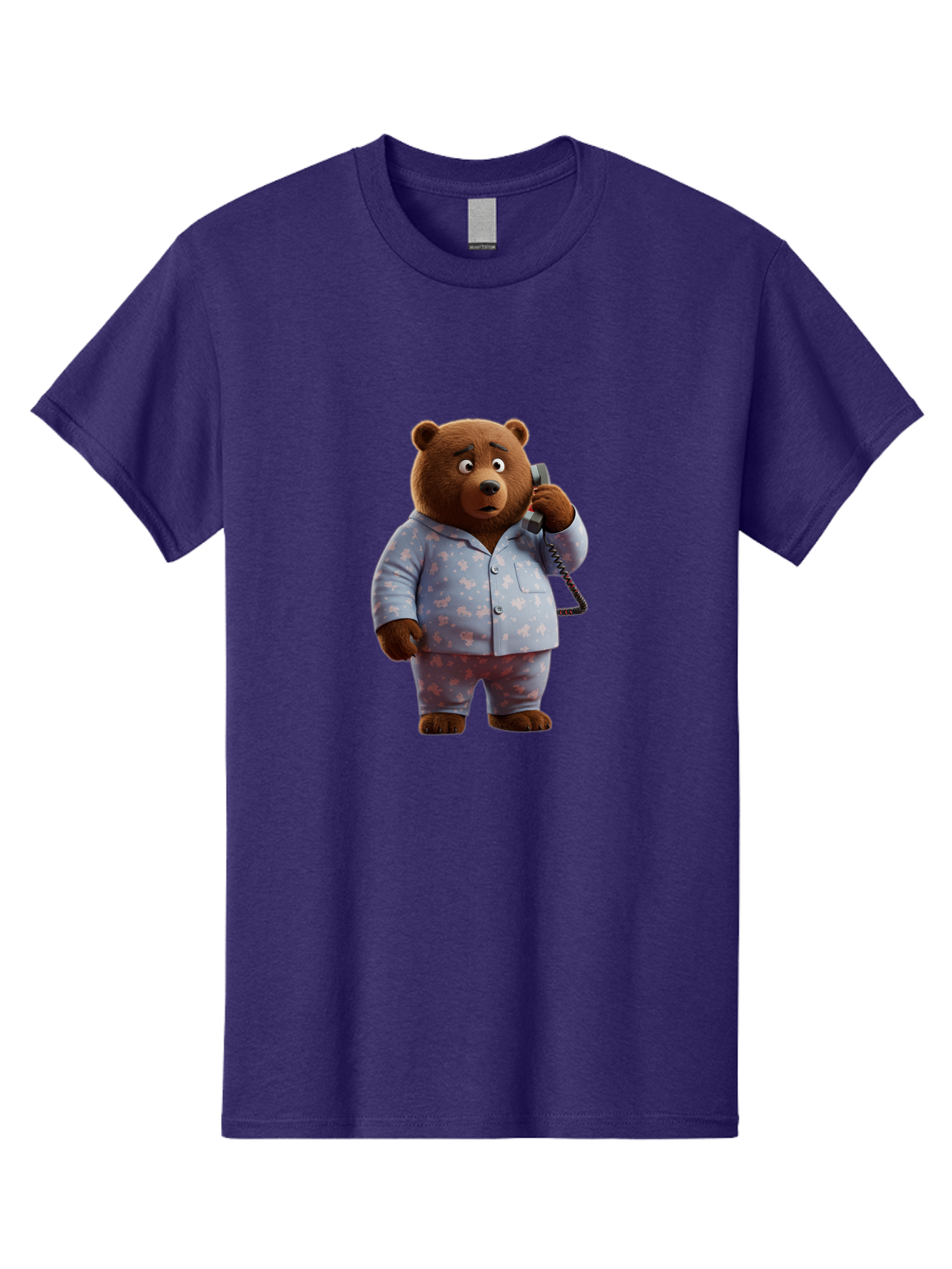 Bear-On-Phone Men'S Graphic Tee, 100% Cotton, Comfortable Casual Summer Wear, Machine Washable, Vintage Camera, Old Camera, Antique Camera, Black Camera, Classic Photography, Photography Equipment, Nostalgic Device, Film Camera, Camera Art Bah586