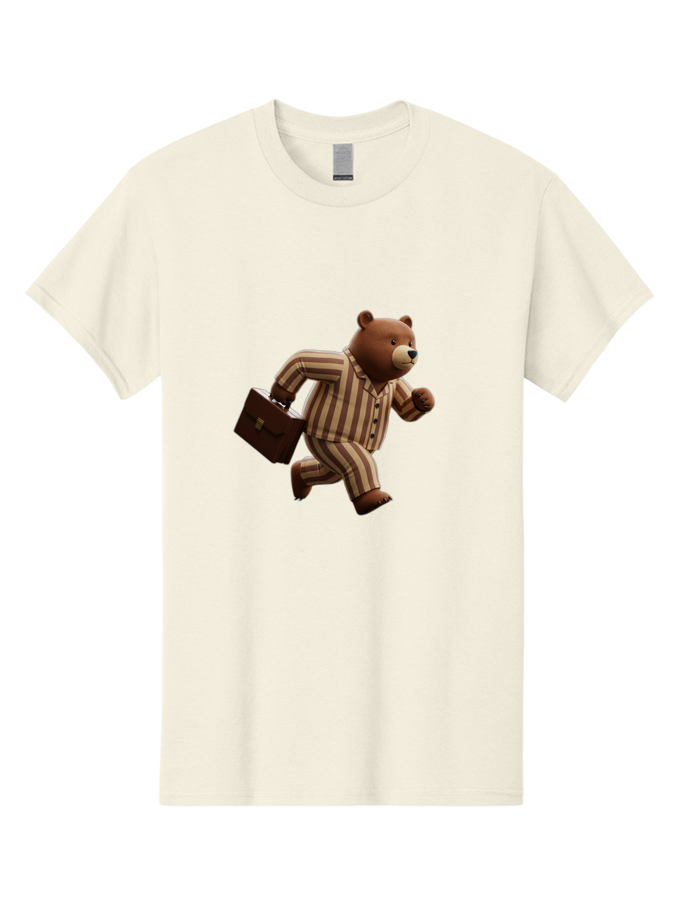 Bear-Running-With-Briefcase Men'S Graphic Tee, 100% Cotton, Comfortable Casual Summer Wear, Machine Washable, Vintage Camera, Old Camera, Antique Camera, Black Camera, Classic Photography, Photography Equipment, Nostalgic Device, Film Camera, Bah587