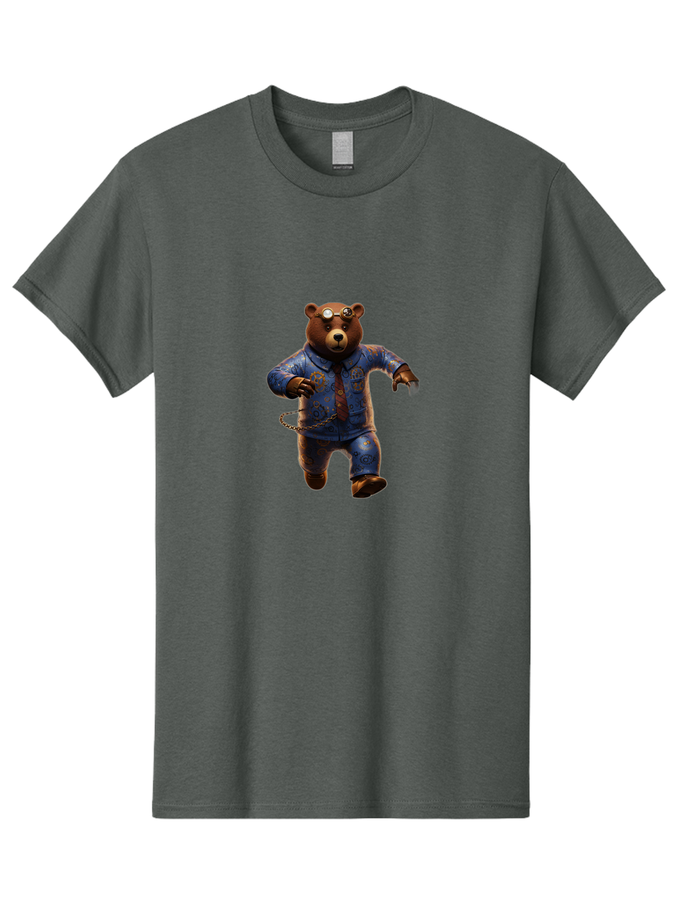 Bear-Steampunk Men'S Graphic Tee, 100% Cotton, Comfortable Casual Summer Wear, Machine Washable, Vintage Camera, Old Camera, Antique Camera, Black Camera, Classic Photography, Photography Equipment, Nostalgic Device, Film Camera, Camera Art Bah588