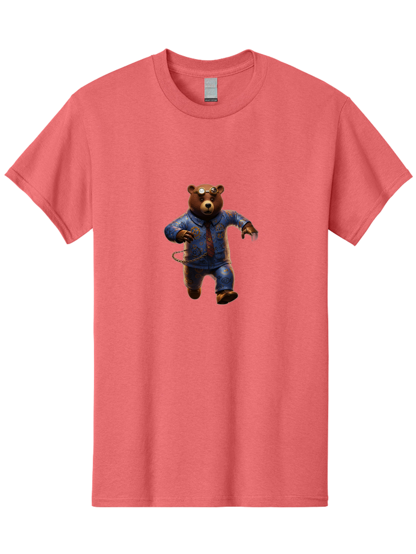 Bear-Steampunk Men'S Graphic Tee, 100% Cotton, Comfortable Casual Summer Wear, Machine Washable, Vintage Camera, Old Camera, Antique Camera, Black Camera, Classic Photography, Photography Equipment, Nostalgic Device, Film Camera, Camera Art Bah588