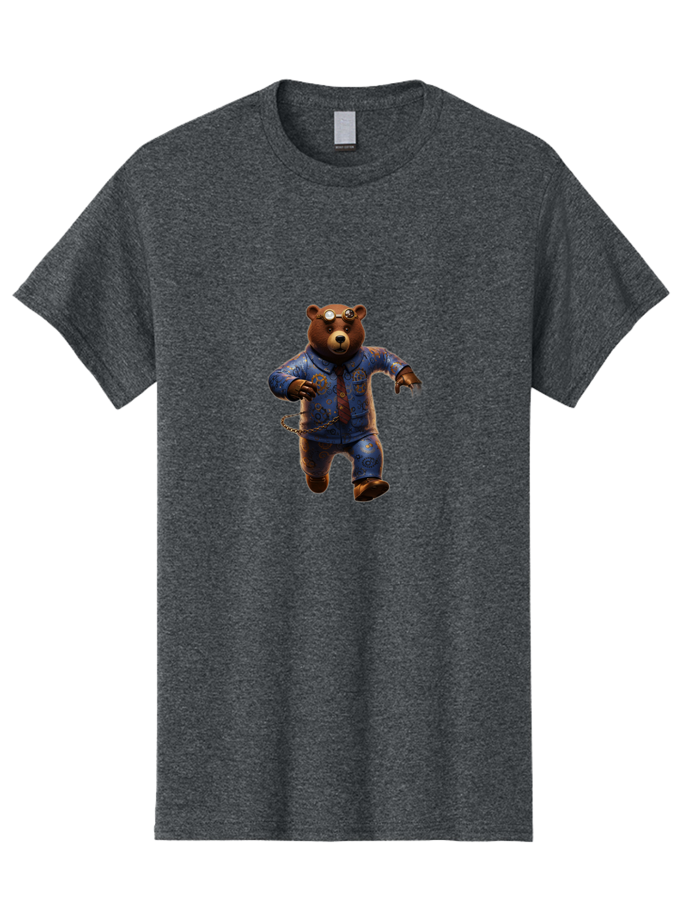 Bear-Steampunk Men'S Graphic Tee, 100% Cotton, Comfortable Casual Summer Wear, Machine Washable, Vintage Camera, Old Camera, Antique Camera, Black Camera, Classic Photography, Photography Equipment, Nostalgic Device, Film Camera, Camera Art Bah588