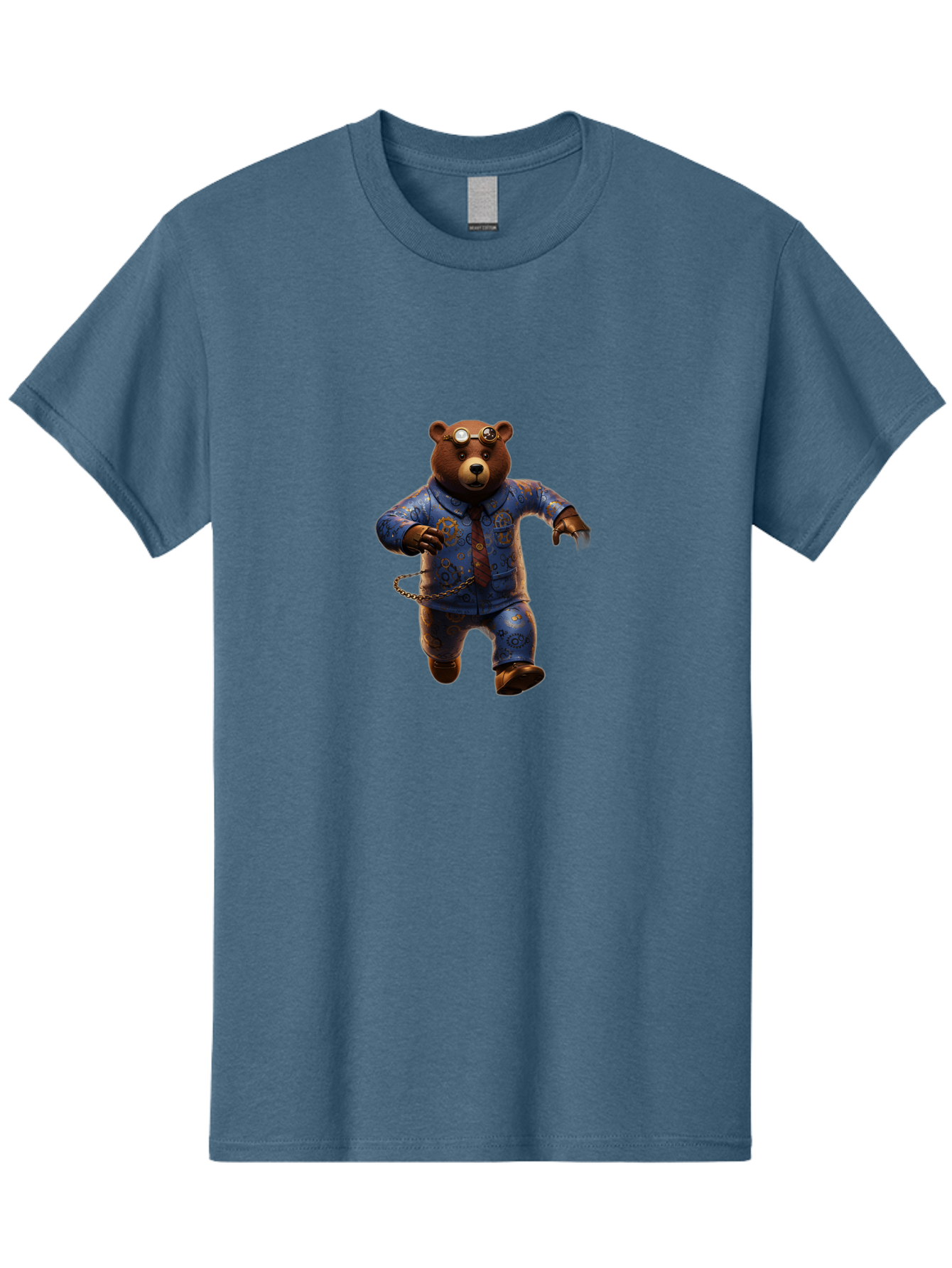 Bear-Steampunk Men'S Graphic Tee, 100% Cotton, Comfortable Casual Summer Wear, Machine Washable, Vintage Camera, Old Camera, Antique Camera, Black Camera, Classic Photography, Photography Equipment, Nostalgic Device, Film Camera, Camera Art Bah588