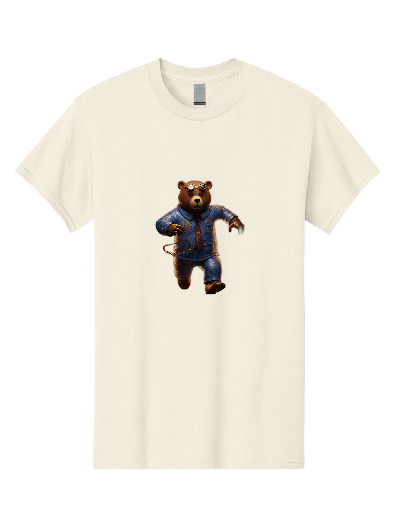 Bear-Steampunk Men'S Graphic Tee, 100% Cotton, Comfortable Casual Summer Wear, Machine Washable, Vintage Camera, Old Camera, Antique Camera, Black Camera, Classic Photography, Photography Equipment, Nostalgic Device, Film Camera, Camera Art Bah588