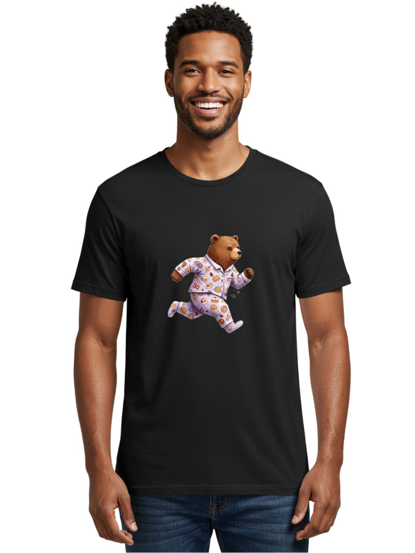Bear-With-Donuts Men'S Graphic Tee, 100% Cotton, Comfortable Casual Summer Wear, Machine Washable, Vintage Camera, Old Camera, Antique Camera, Black Camera, Classic Photography, Photography Equipment, Nostalgic Device, Film Camera, Camera Art Bah589