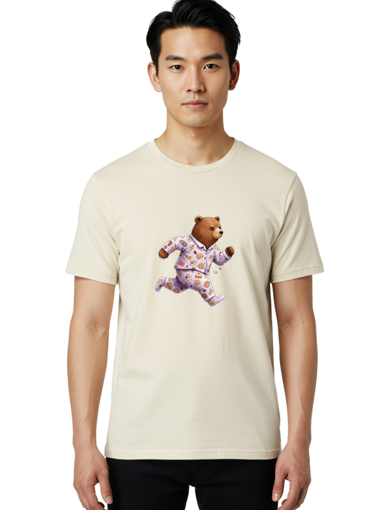 Bear-With-Donuts Men'S Graphic Tee, 100% Cotton, Comfortable Casual Summer Wear, Machine Washable, Vintage Camera, Old Camera, Antique Camera, Black Camera, Classic Photography, Photography Equipment, Nostalgic Device, Film Camera, Camera Art Bah589