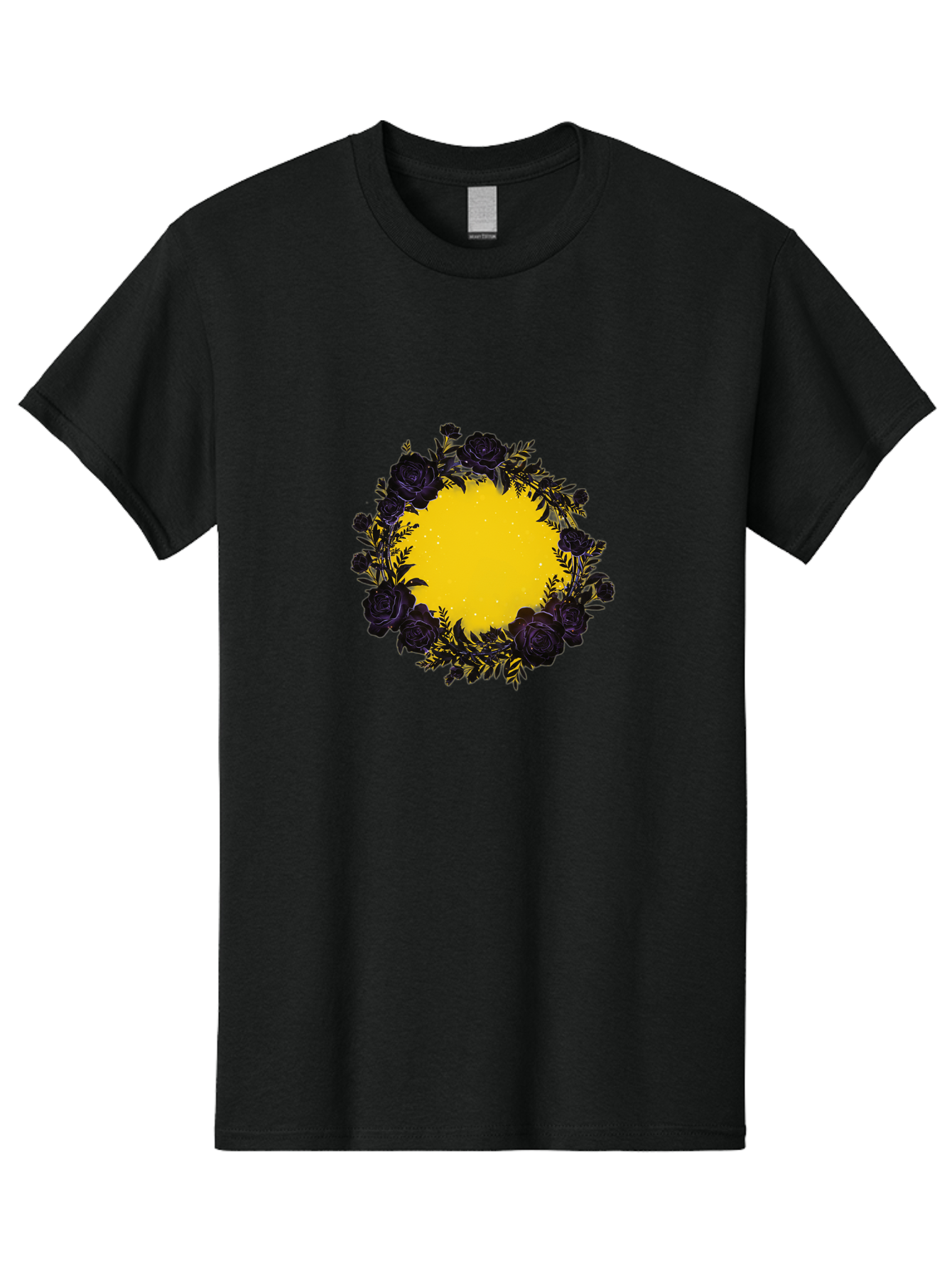 Black-Roses-Wreath Men'S Graphic Tee, 100% Cotton, Comfortable Casual Summer Wear, Machine Washable, Vintage Camera, Old Camera, Antique Camera, Black Camera, Classic Photography, Photography Equipment, Nostalgic Device, Film Camera, Bah595