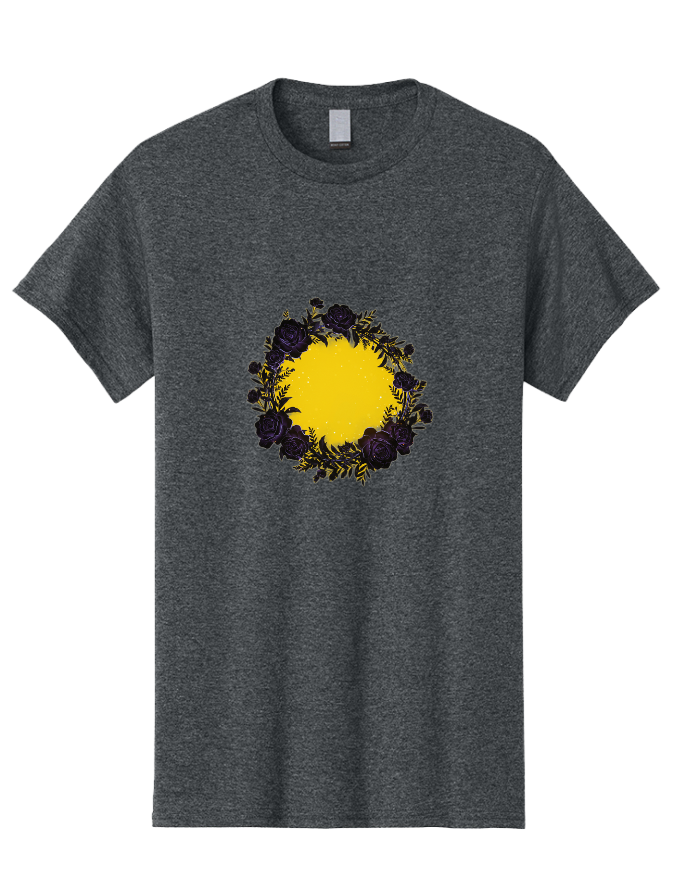 Black-Roses-Wreath Men'S Graphic Tee, 100% Cotton, Comfortable Casual Summer Wear, Machine Washable, Vintage Camera, Old Camera, Antique Camera, Black Camera, Classic Photography, Photography Equipment, Nostalgic Device, Film Camera, Bah595