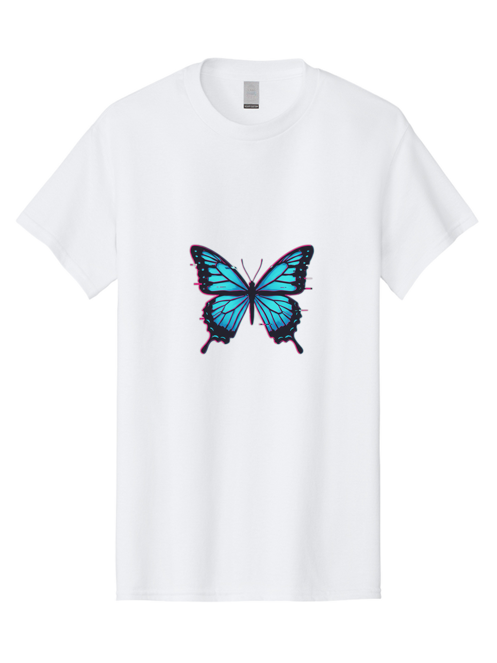 Blue-Butterfly-1 Men'S Graphic Tee, 100% Cotton, Comfortable Casual Summer Wear, Machine Washable, Vintage Camera, Old Camera, Antique Camera, Black Camera, Classic Photography, Photography Equipment, Nostalgic Device, Film Camera, Camera Art Bah596