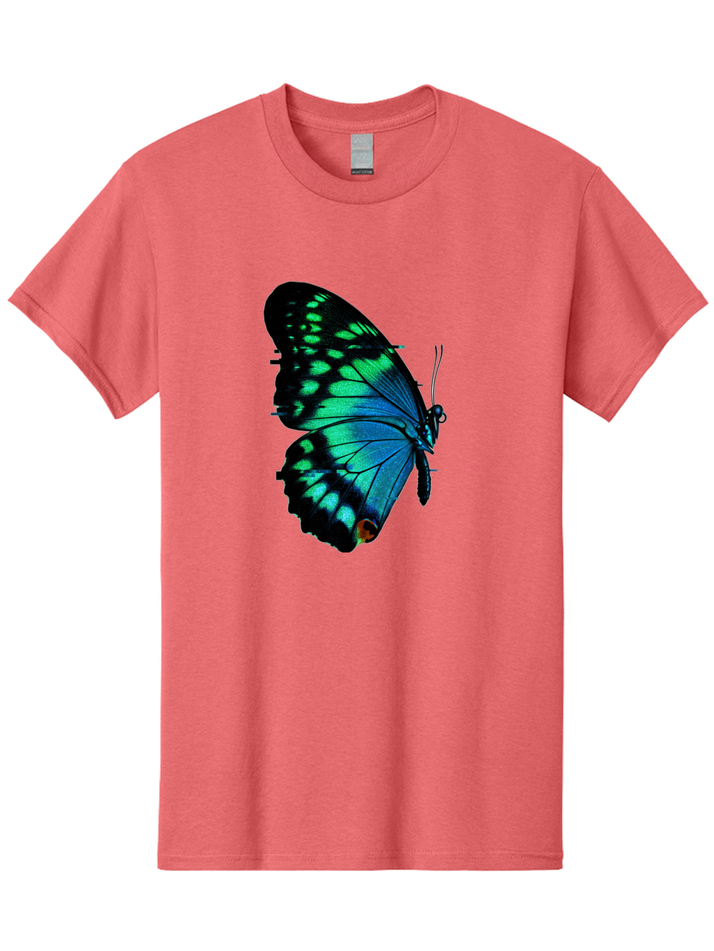 Blue-Butterfly-2 Men'S Graphic Tee, 100% Cotton, Comfortable Casual Summer Wear, Machine Washable, Vintage Camera, Old Camera, Antique Camera, Black Camera, Classic Photography, Photography Equipment, Nostalgic Device, Film Camera, Camera Art Bah597