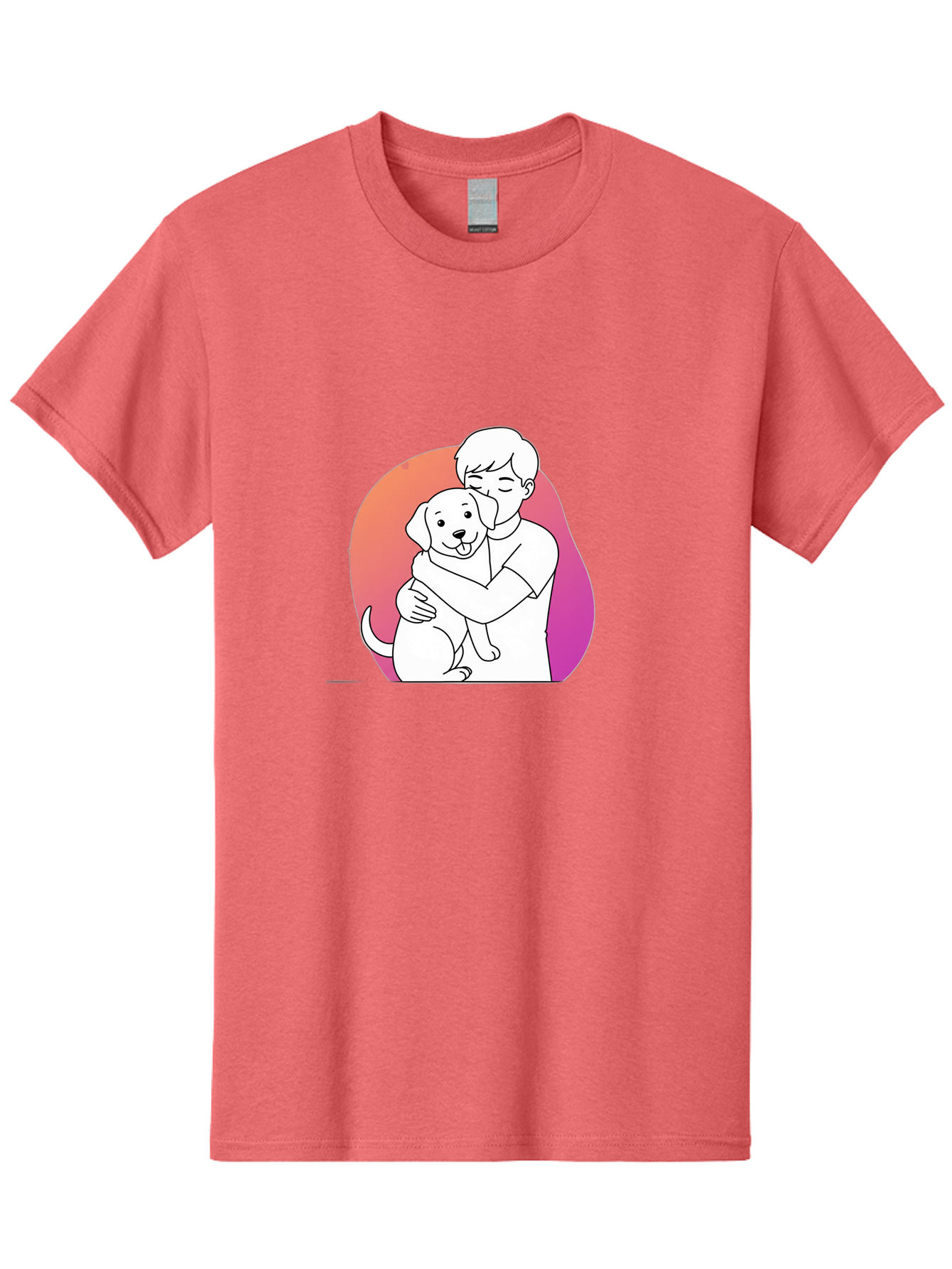 Boy-Hugging-Dog-1 Men'S Graphic Tee, 100% Cotton, Comfortable Casual Summer Wear, Machine Washable, Vintage Camera, Old Camera, Antique Camera, Black Camera, Classic Photography, Photography Equipment, Nostalgic Device, Film Camera, Camera Art Bah604