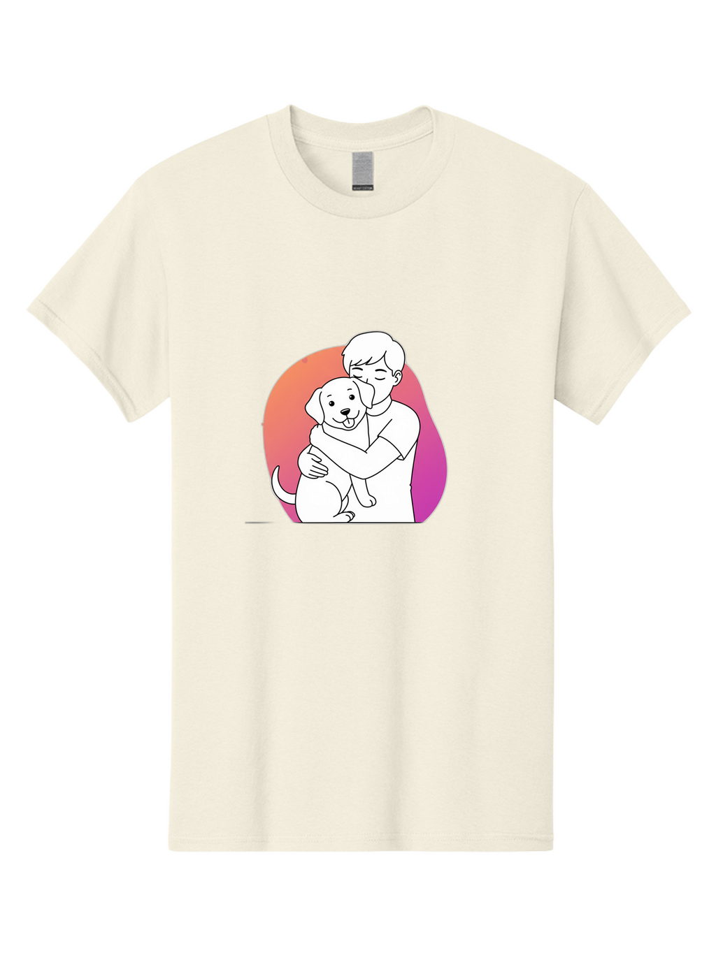 Boy-Hugging-Dog-1 Men'S Graphic Tee, 100% Cotton, Comfortable Casual Summer Wear, Machine Washable, Vintage Camera, Old Camera, Antique Camera, Black Camera, Classic Photography, Photography Equipment, Nostalgic Device, Film Camera, Camera Art Bah604