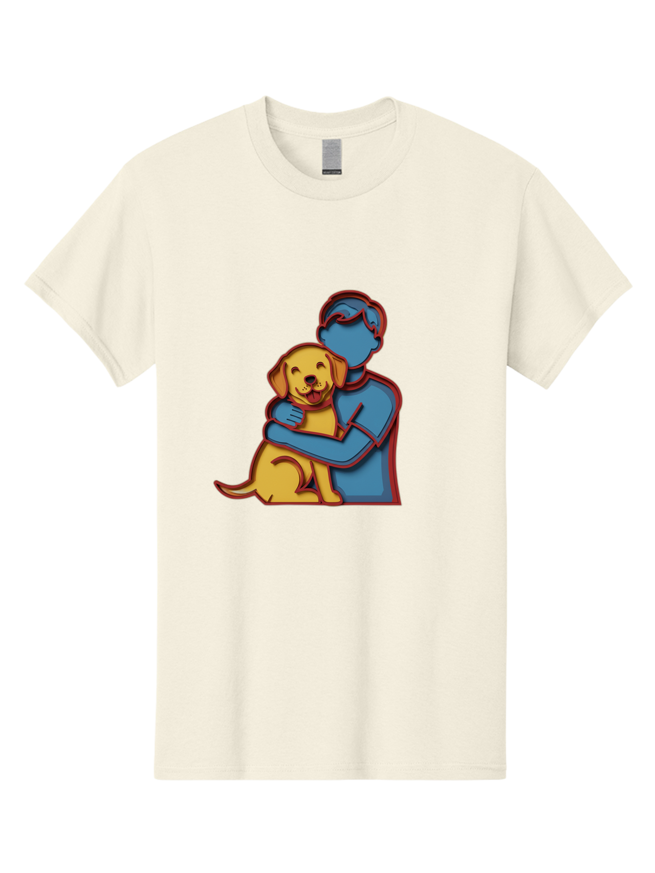Boy-Hugging-Dog-3 Men'S Graphic Tee, 100% Cotton, Comfortable Casual Summer Wear, Machine Washable, Vintage Camera, Old Camera, Antique Camera, Black Camera, Classic Photography, Photography Equipment, Nostalgic Device, Film Camera, Camera Art Bah606