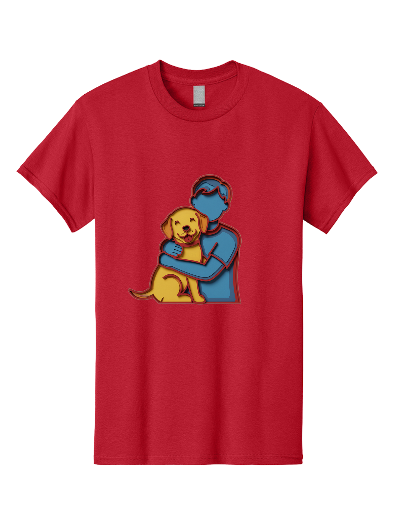 Boy-Hugging-Dog-3 Men'S Graphic Tee, 100% Cotton, Comfortable Casual Summer Wear, Machine Washable, Vintage Camera, Old Camera, Antique Camera, Black Camera, Classic Photography, Photography Equipment, Nostalgic Device, Film Camera, Camera Art Bah606