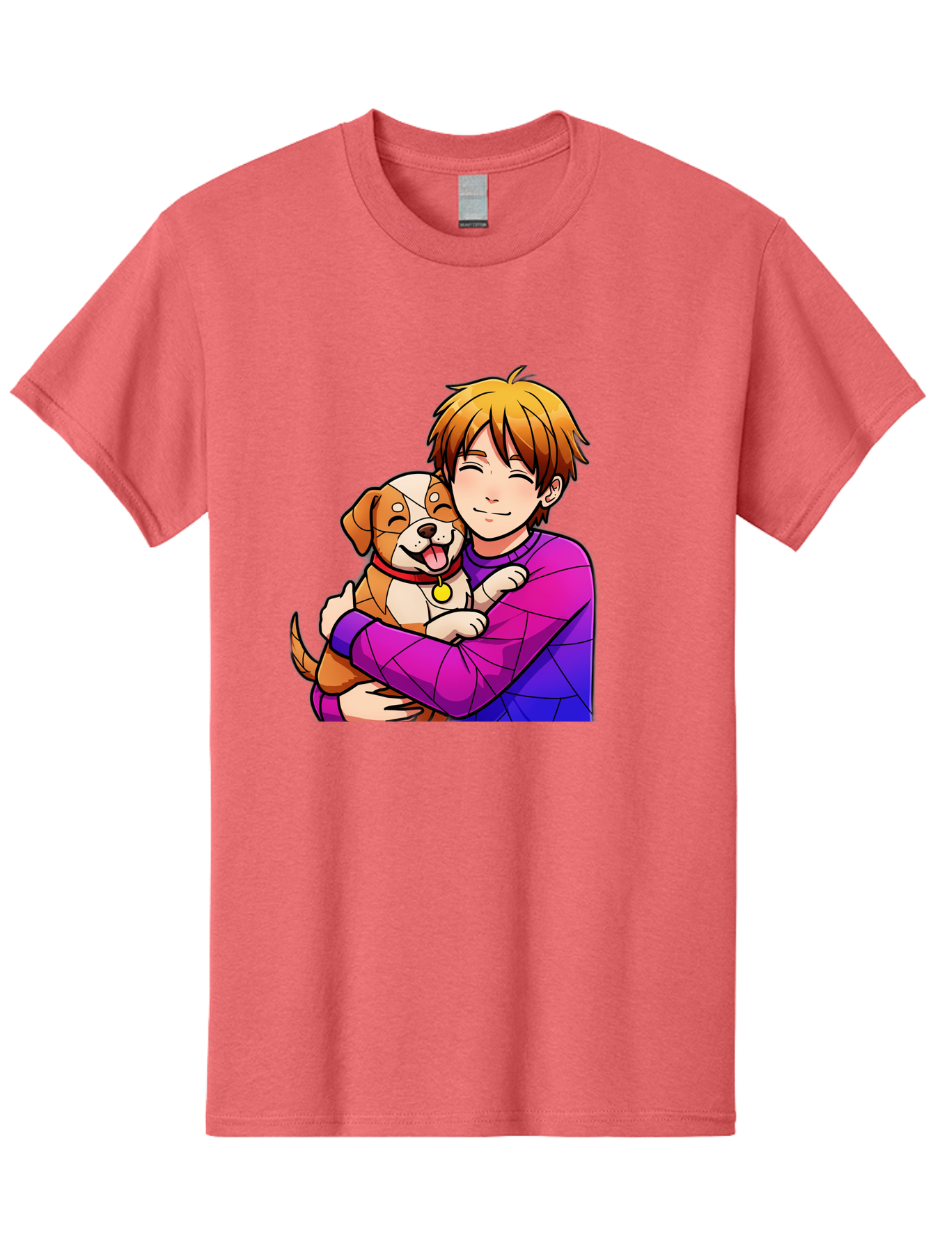 Boy-Hugging-Dog Men'S Graphic Tee, 100% Cotton, Comfortable Casual Summer Wear, Machine Washable, Vintage Camera, Old Camera, Antique Camera, Black Camera, Classic Photography, Photography Equipment, Nostalgic Device, Film Camera, Camera Art Bah607