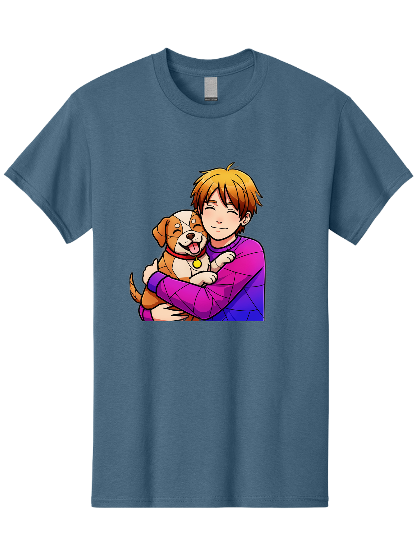 Boy-Hugging-Dog Men'S Graphic Tee, 100% Cotton, Comfortable Casual Summer Wear, Machine Washable, Vintage Camera, Old Camera, Antique Camera, Black Camera, Classic Photography, Photography Equipment, Nostalgic Device, Film Camera, Camera Art Bah607