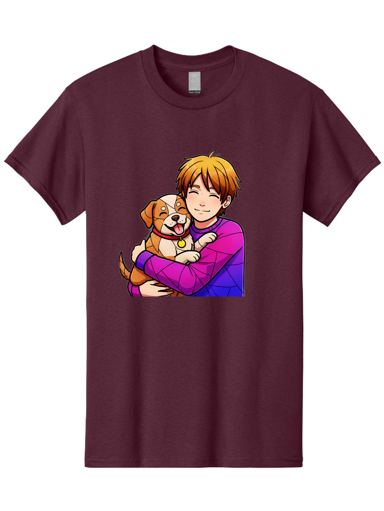 Boy-Hugging-Dog Men'S Graphic Tee, 100% Cotton, Comfortable Casual Summer Wear, Machine Washable, Vintage Camera, Old Camera, Antique Camera, Black Camera, Classic Photography, Photography Equipment, Nostalgic Device, Film Camera, Camera Art Bah607