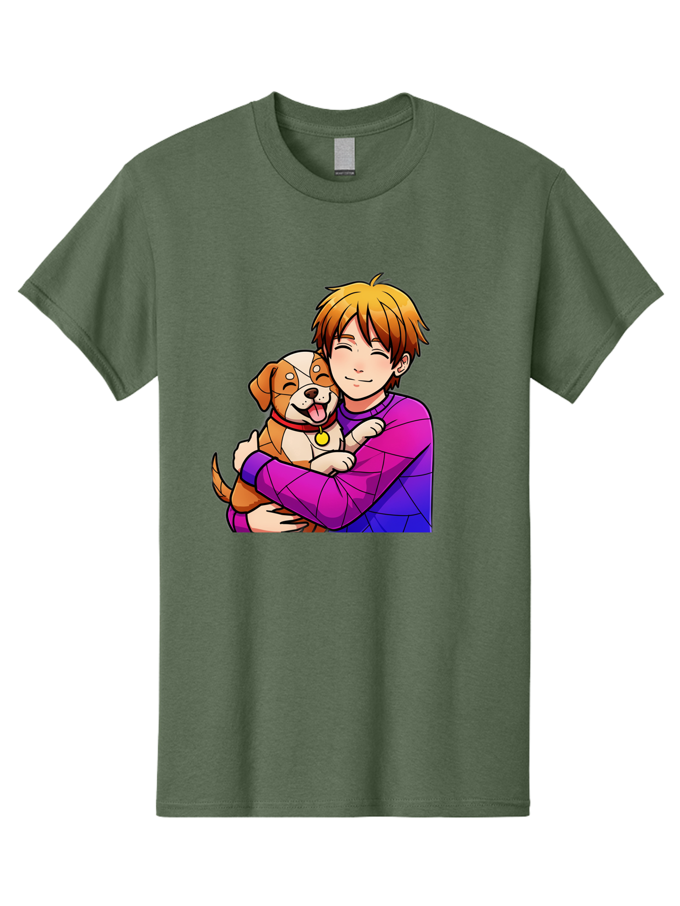 Boy-Hugging-Dog Men'S Graphic Tee, 100% Cotton, Comfortable Casual Summer Wear, Machine Washable, Vintage Camera, Old Camera, Antique Camera, Black Camera, Classic Photography, Photography Equipment, Nostalgic Device, Film Camera, Camera Art Bah607