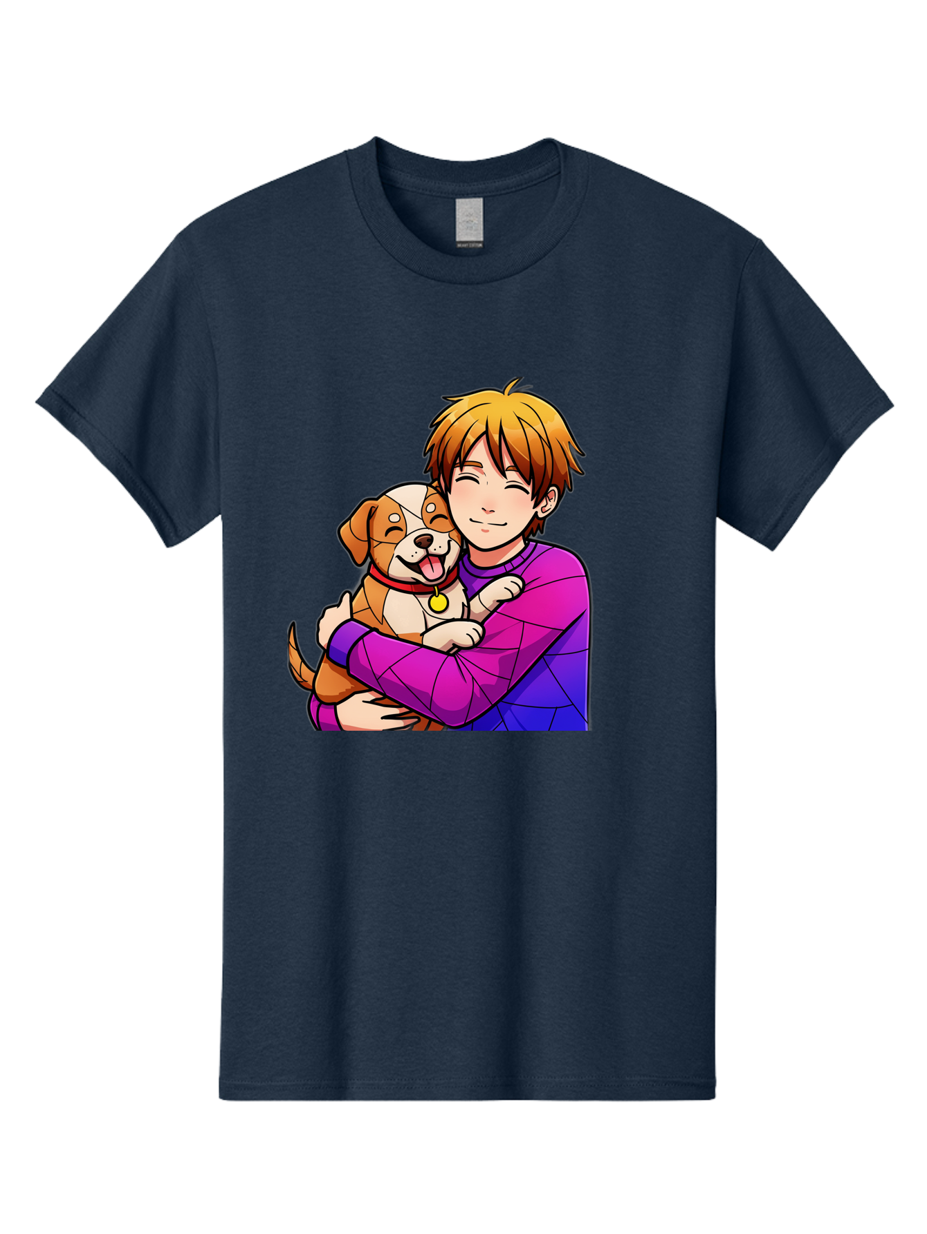 Boy-Hugging-Dog Men'S Graphic Tee, 100% Cotton, Comfortable Casual Summer Wear, Machine Washable, Vintage Camera, Old Camera, Antique Camera, Black Camera, Classic Photography, Photography Equipment, Nostalgic Device, Film Camera, Camera Art Bah607