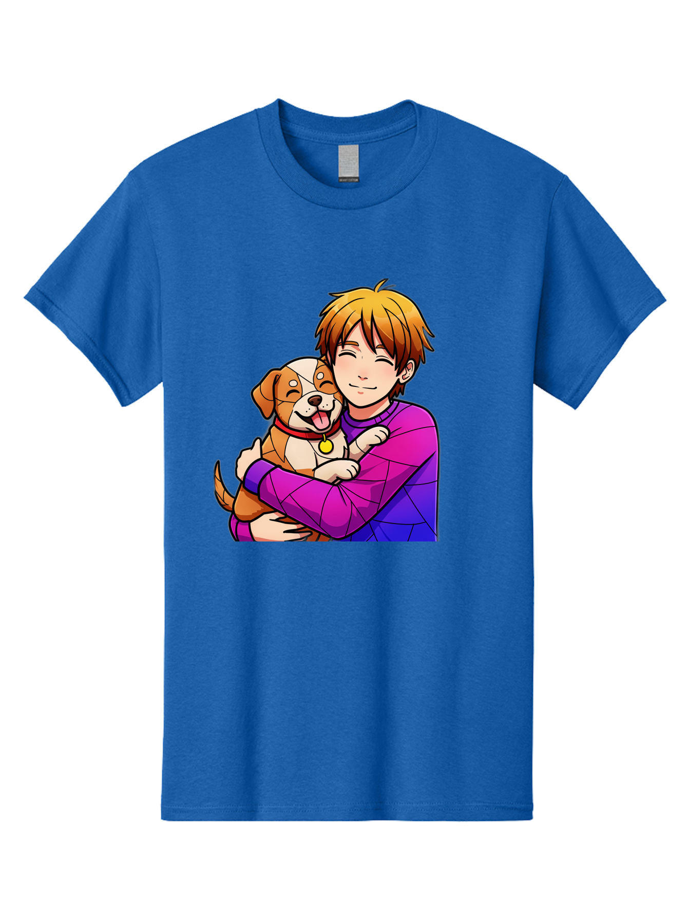 Boy-Hugging-Dog Men'S Graphic Tee, 100% Cotton, Comfortable Casual Summer Wear, Machine Washable, Vintage Camera, Old Camera, Antique Camera, Black Camera, Classic Photography, Photography Equipment, Nostalgic Device, Film Camera, Camera Art Bah607