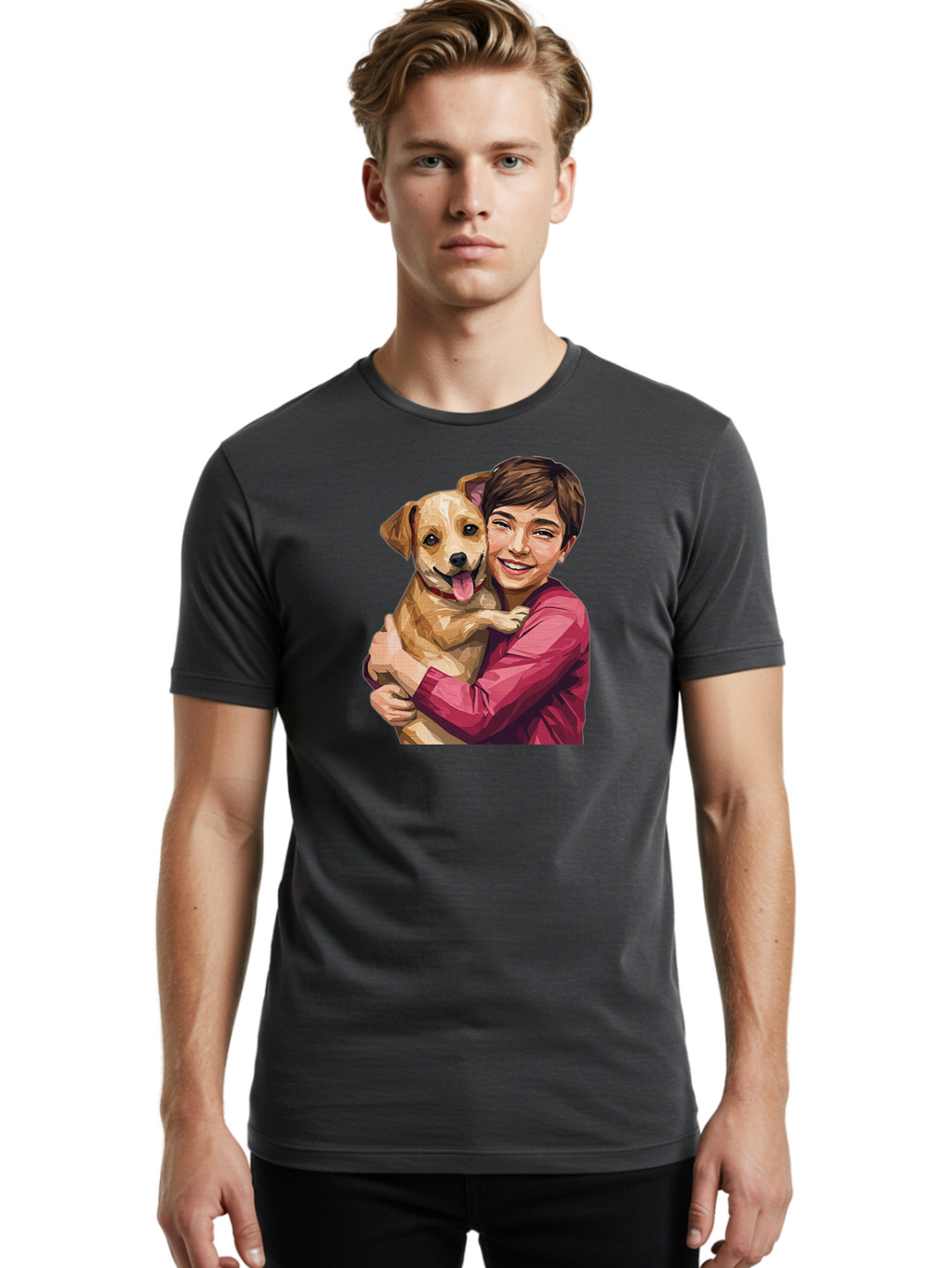 Boy-With-Dog Men'S Graphic Tee, 100% Cotton, Comfortable Casual Summer Wear, Machine Washable, Vintage Camera, Old Camera, Antique Camera, Black Camera, Classic Photography, Photography Equipment, Nostalgic Device, Film Camera, Camera Art Bah608