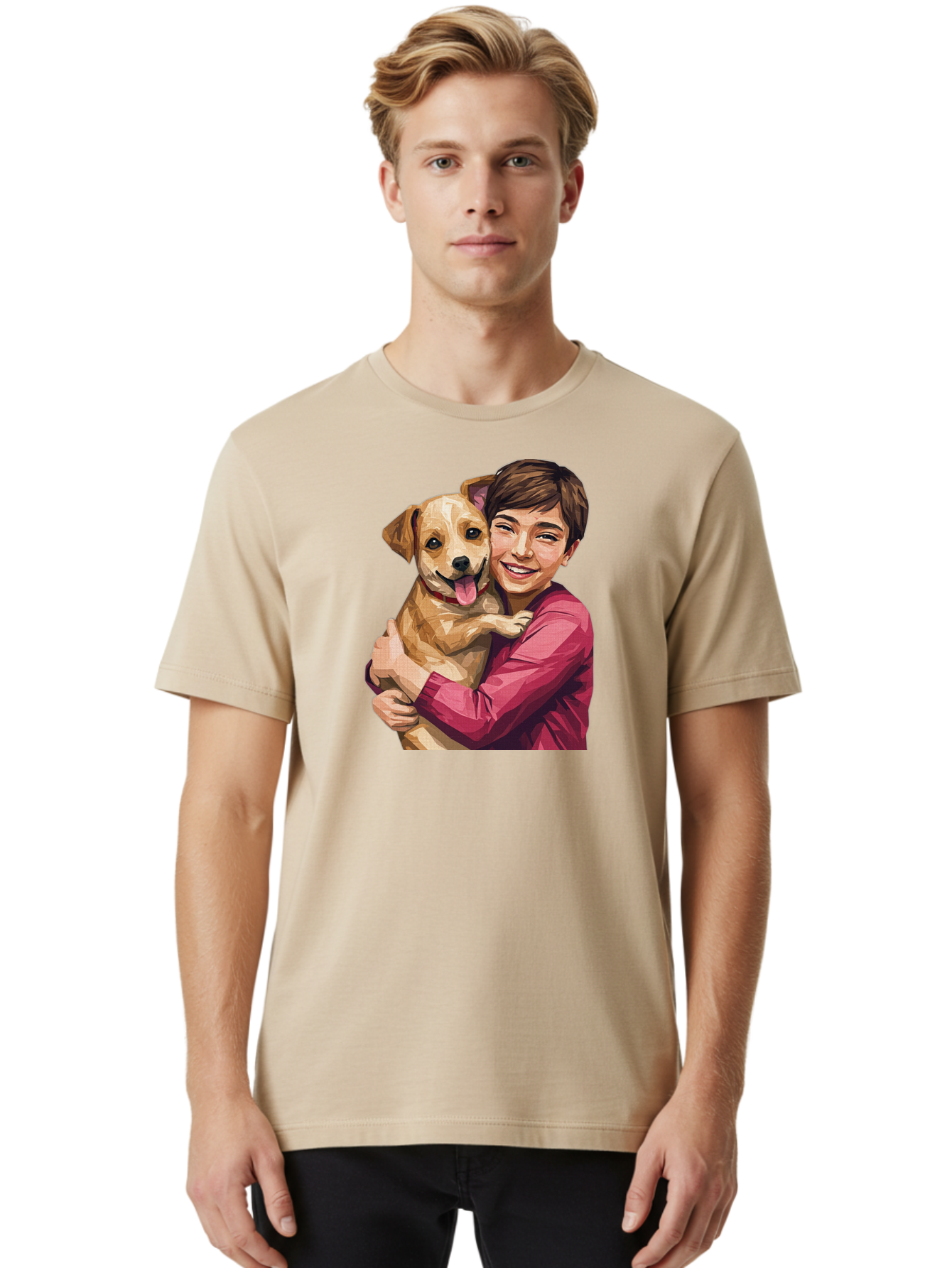 Boy-With-Dog Men'S Graphic Tee, 100% Cotton, Comfortable Casual Summer Wear, Machine Washable, Vintage Camera, Old Camera, Antique Camera, Black Camera, Classic Photography, Photography Equipment, Nostalgic Device, Film Camera, Camera Art Bah608
