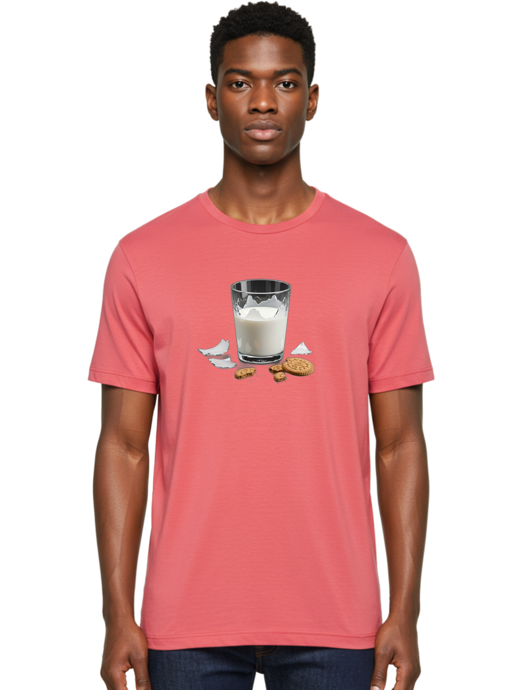 Broken-Glass-Of-Milk-Cookies Men'S Graphic Tee, 100% Cotton, Comfortable Casual Summer Wear, Machine Washable, Vintage Camera, Old Camera, Antique Camera, Black Camera, Classic Photography, Photography Equipment, Nostalgic Device, Film Camera, Bah609