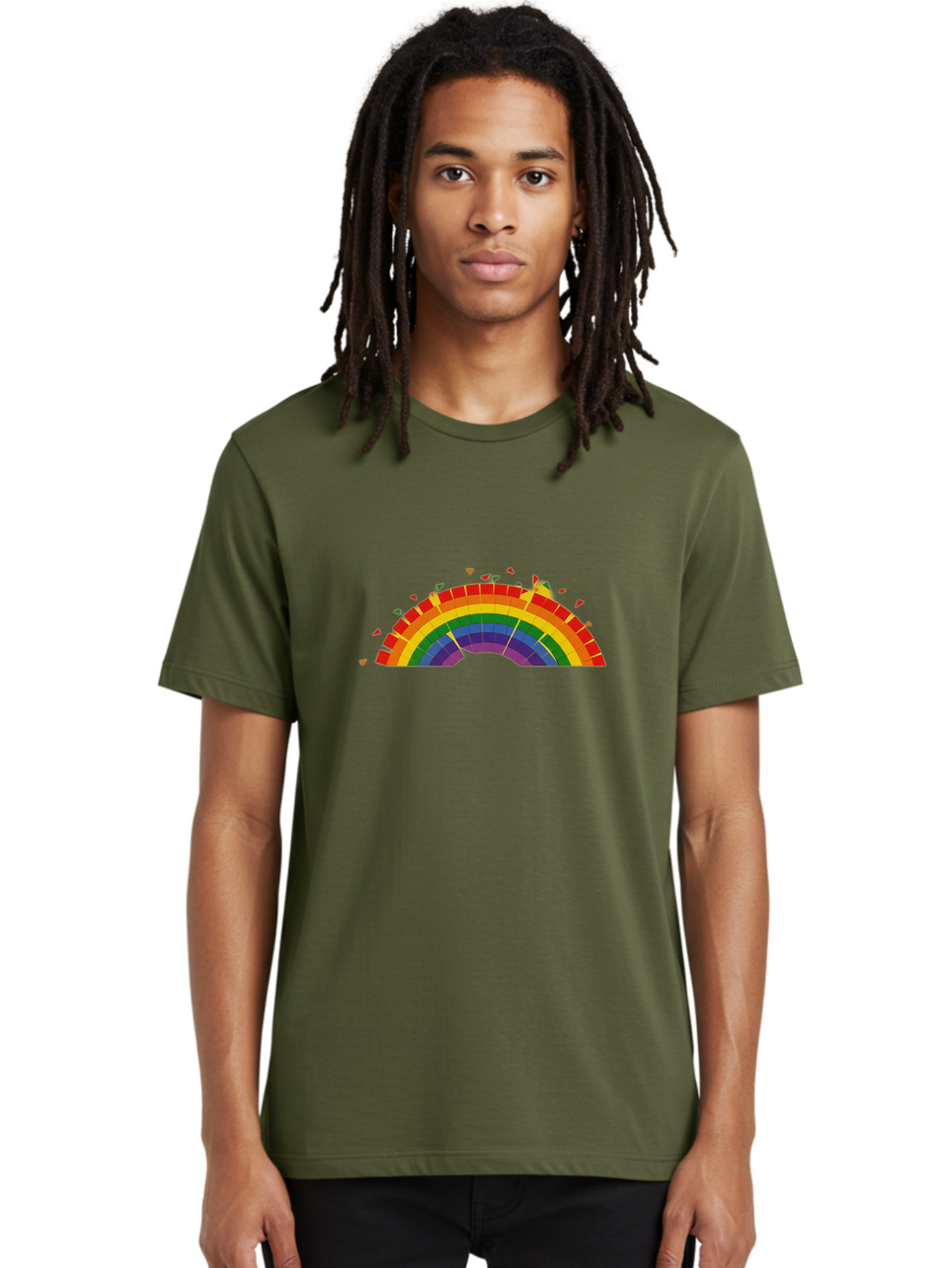 Broken-Rainbow Men'S Graphic Tee, 100% Cotton, Comfortable Casual Summer Wear, Machine Washable, Vintage Camera, Old Camera, Antique Camera, Black Camera, Classic Photography, Photography Equipment, Nostalgic Device, Film Camera, Camera Art Bah610