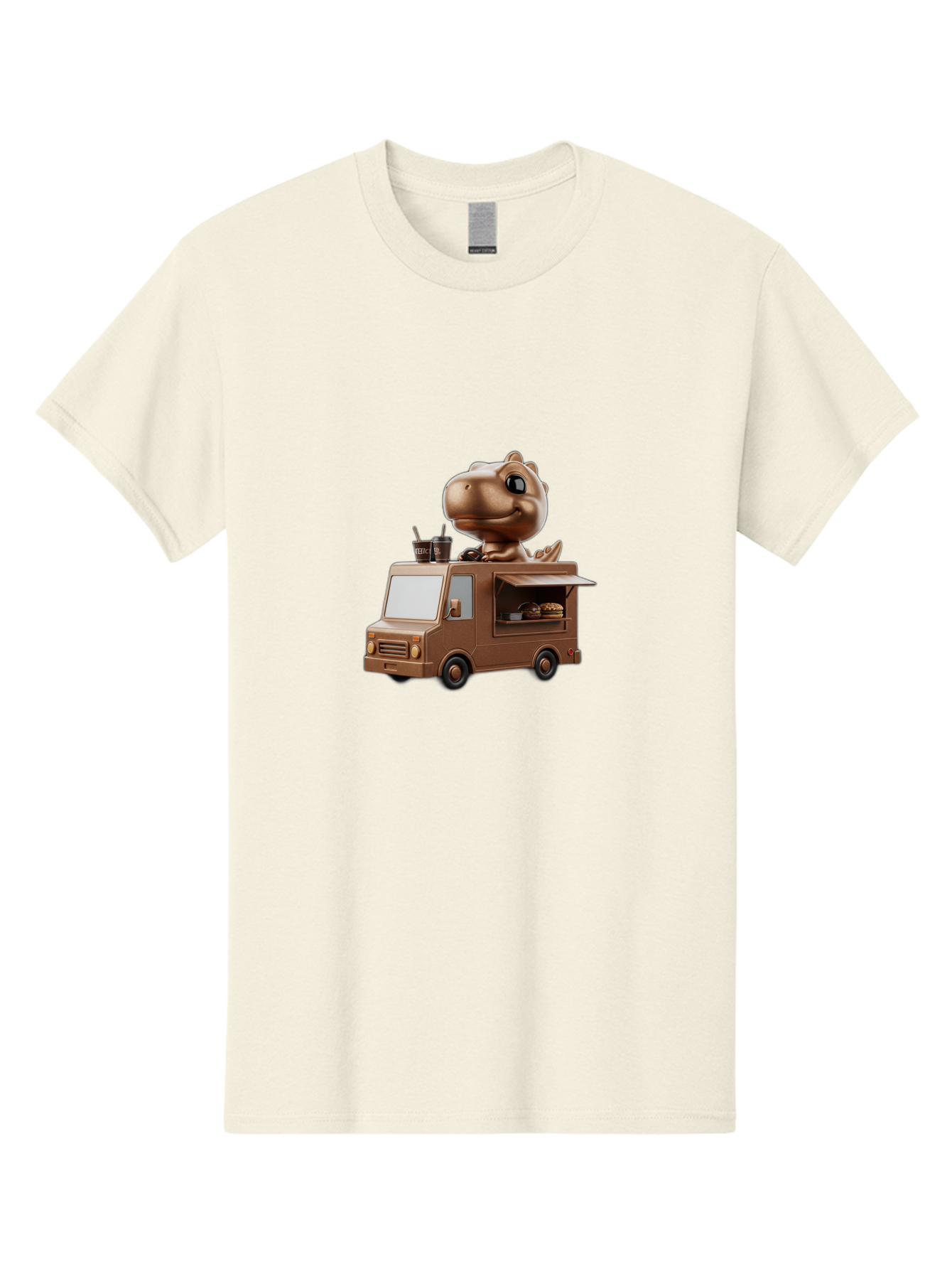 Brown-Dinosaur-Food-Truck Men'S Graphic Tee, 100% Cotton, Comfortable Casual Summer Wear, Machine Washable, Vintage Camera, Old Camera, Antique Camera, Black Camera, Classic Photography, Photography Equipment, Nostalgic Device, Film Camera, Bah613