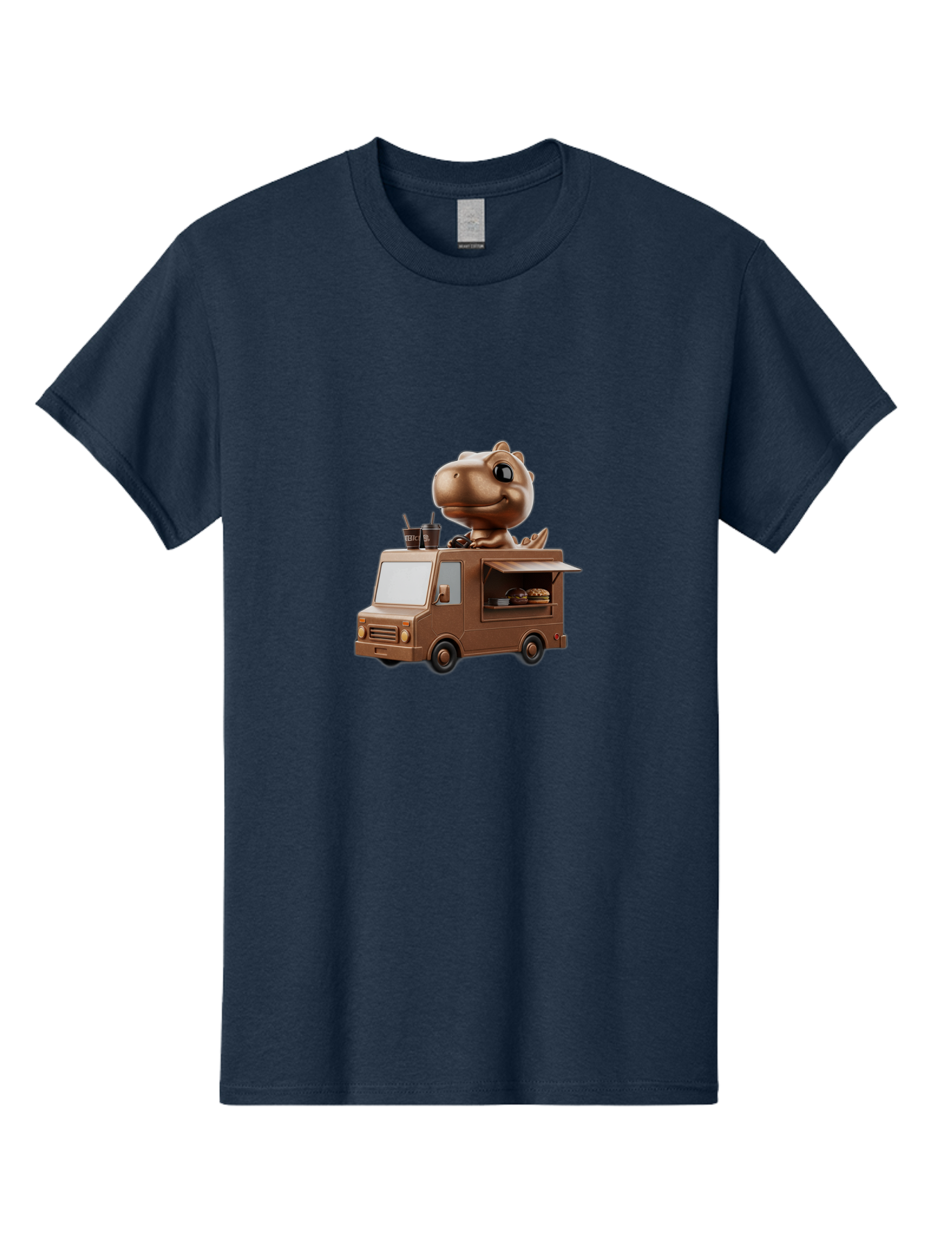 Brown-Dinosaur-Food-Truck Men'S Graphic Tee, 100% Cotton, Comfortable Casual Summer Wear, Machine Washable, Vintage Camera, Old Camera, Antique Camera, Black Camera, Classic Photography, Photography Equipment, Nostalgic Device, Film Camera, Bah613