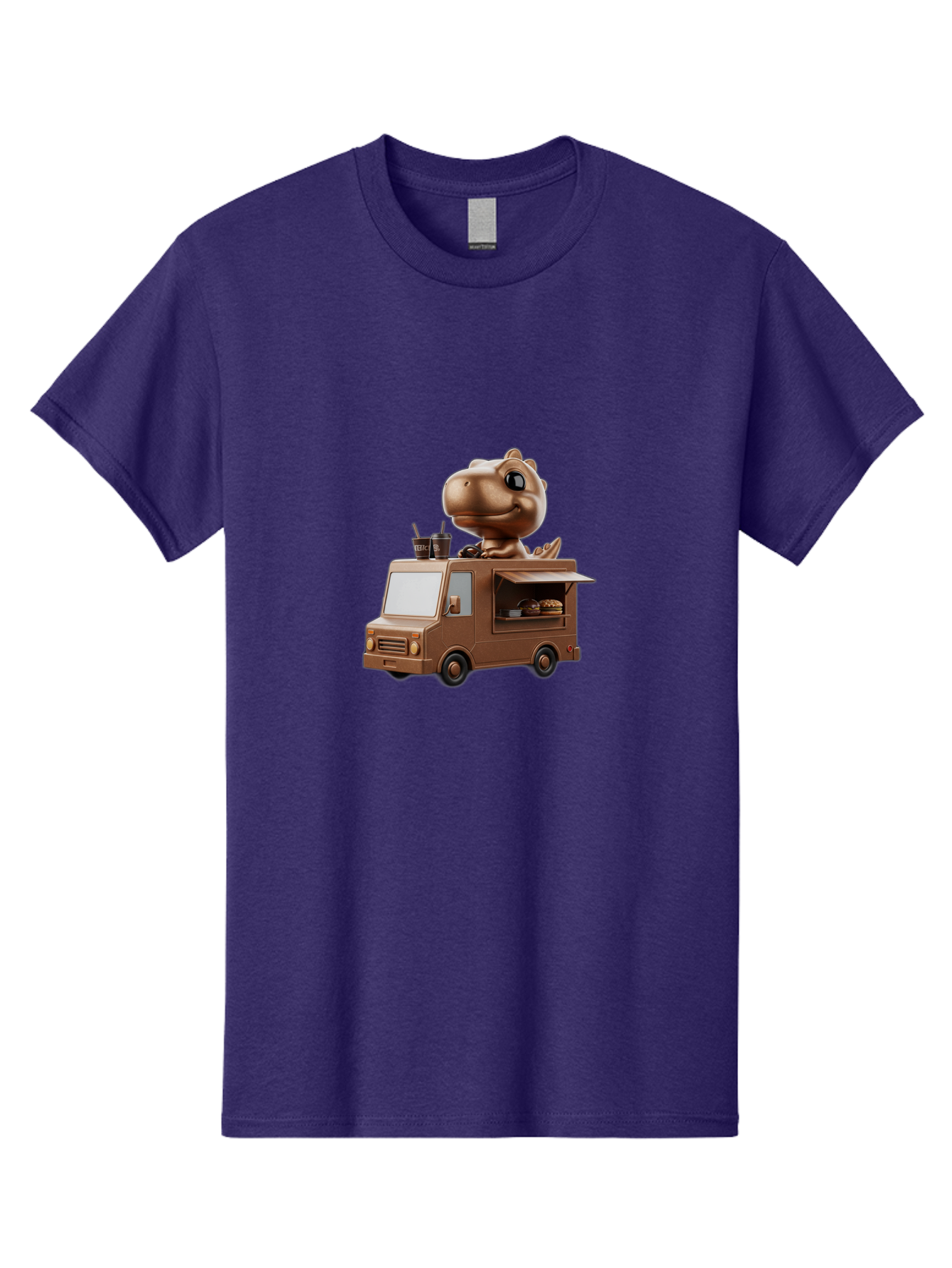 Brown-Dinosaur-Food-Truck Men'S Graphic Tee, 100% Cotton, Comfortable Casual Summer Wear, Machine Washable, Vintage Camera, Old Camera, Antique Camera, Black Camera, Classic Photography, Photography Equipment, Nostalgic Device, Film Camera, Bah613