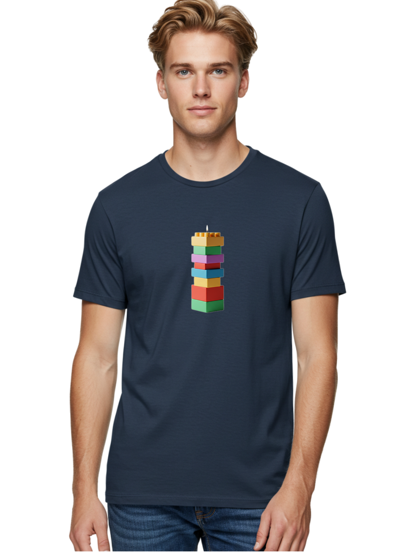 Building-Blocks-Candle Men'S Graphic Tee, 100% Cotton, Comfortable Casual Summer Wear, Machine Washable, Vintage Camera, Old Camera, Antique Camera, Black Camera, Classic Photography, Photography Equipment, Nostalgic Device, Film Camera, Bah616