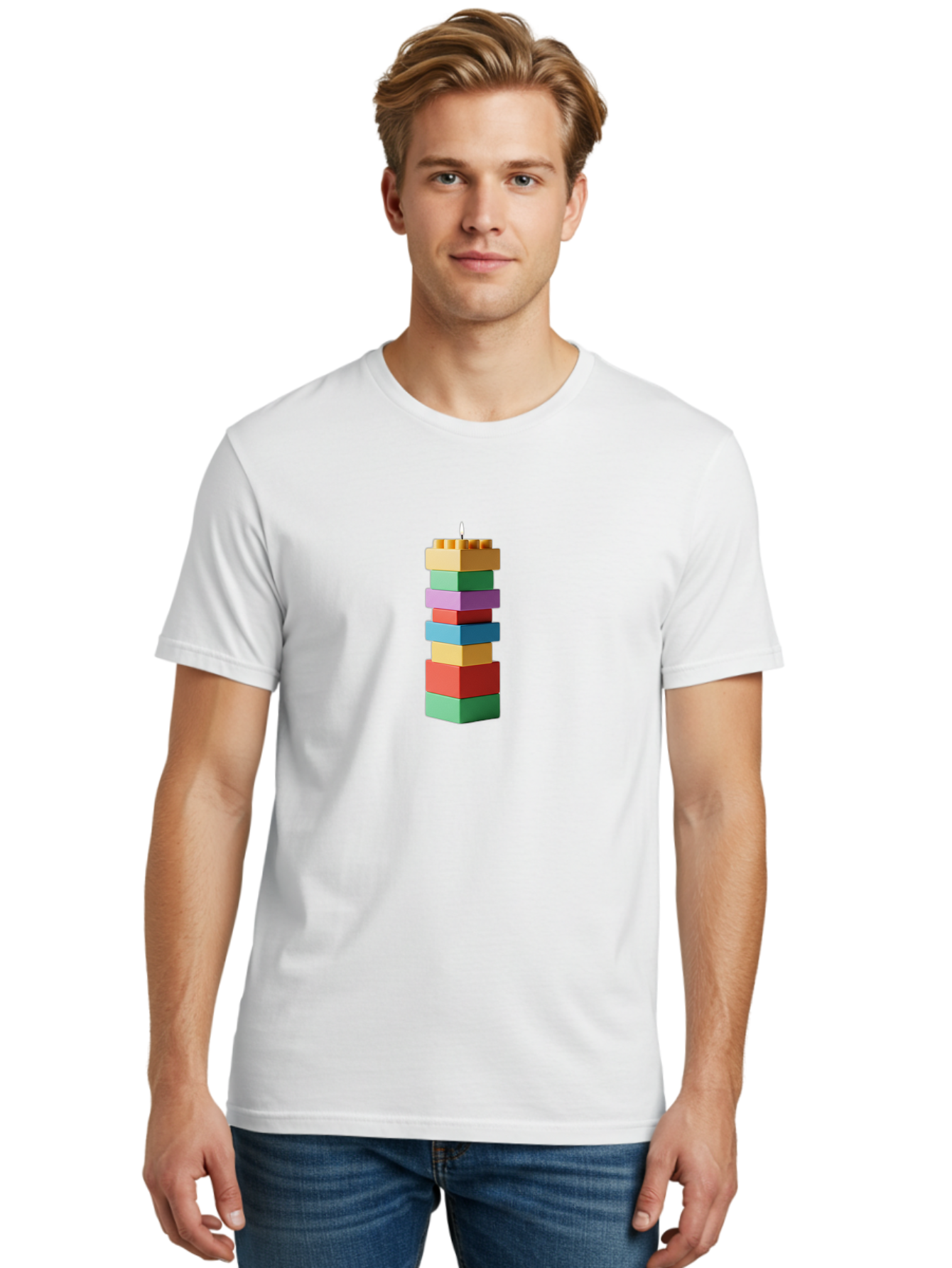 Building-Blocks-Candle Men'S Graphic Tee, 100% Cotton, Comfortable Casual Summer Wear, Machine Washable, Vintage Camera, Old Camera, Antique Camera, Black Camera, Classic Photography, Photography Equipment, Nostalgic Device, Film Camera, Bah616