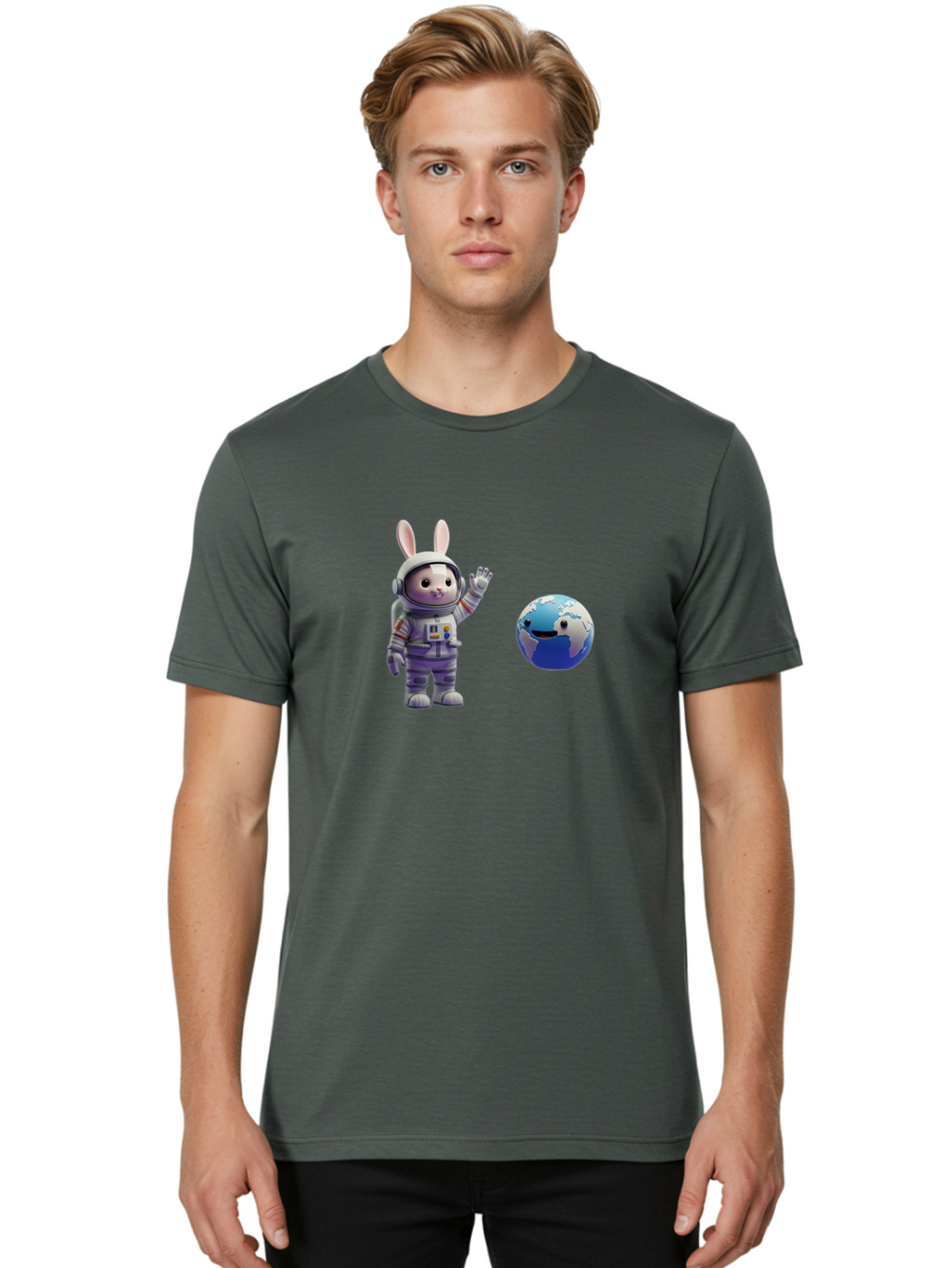 Bunny-Astronaut-2 Men'S Graphic Tee, 100% Cotton, Comfortable Casual Summer Wear, Machine Washable, Vintage Camera, Old Camera, Antique Camera, Black Camera, Classic Photography, Photography Equipment, Nostalgic Device, Film Camera, Camera Art Bah619
